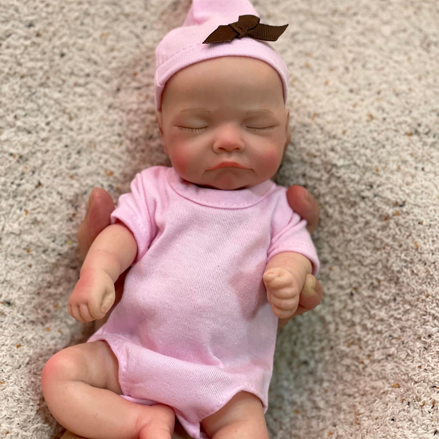 OtardDolls Lifelike Reborn Baby Dolls 11 Inch Mini Life Baby Realistic Newborn Dolls Soft Full Silicone Body Sleeping Handmade Real Life Reborn Baby Dolls with Accessories Set for Kids