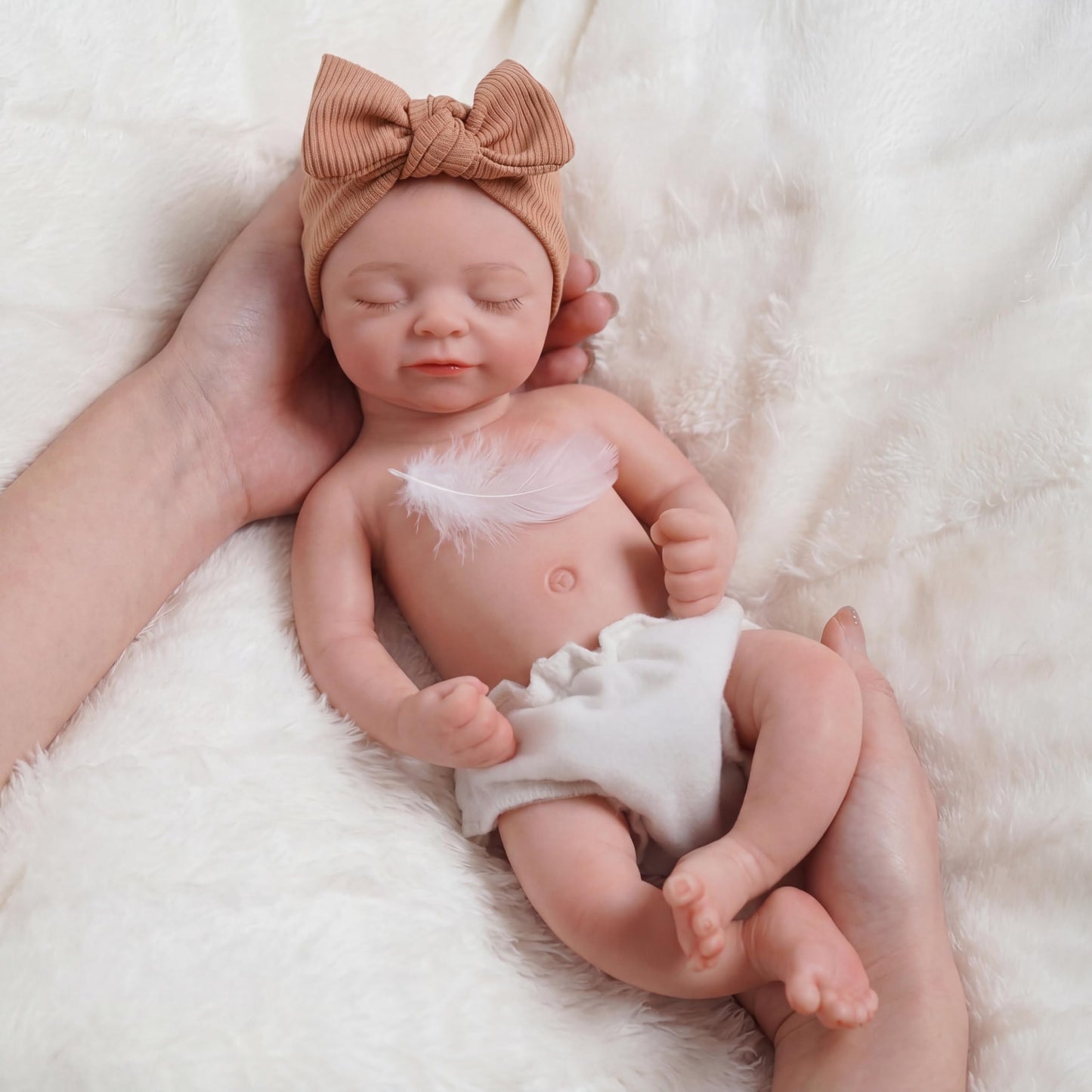 BABESIDE 12 Inch Silicone Baby Doll Weighted 3 Pounds, Full Body Silicone Reborn Baby Dolls Realistic-Newborn Handmade Real Life Baby Doll with Accessories Gift for Kids 3+ & Collectors