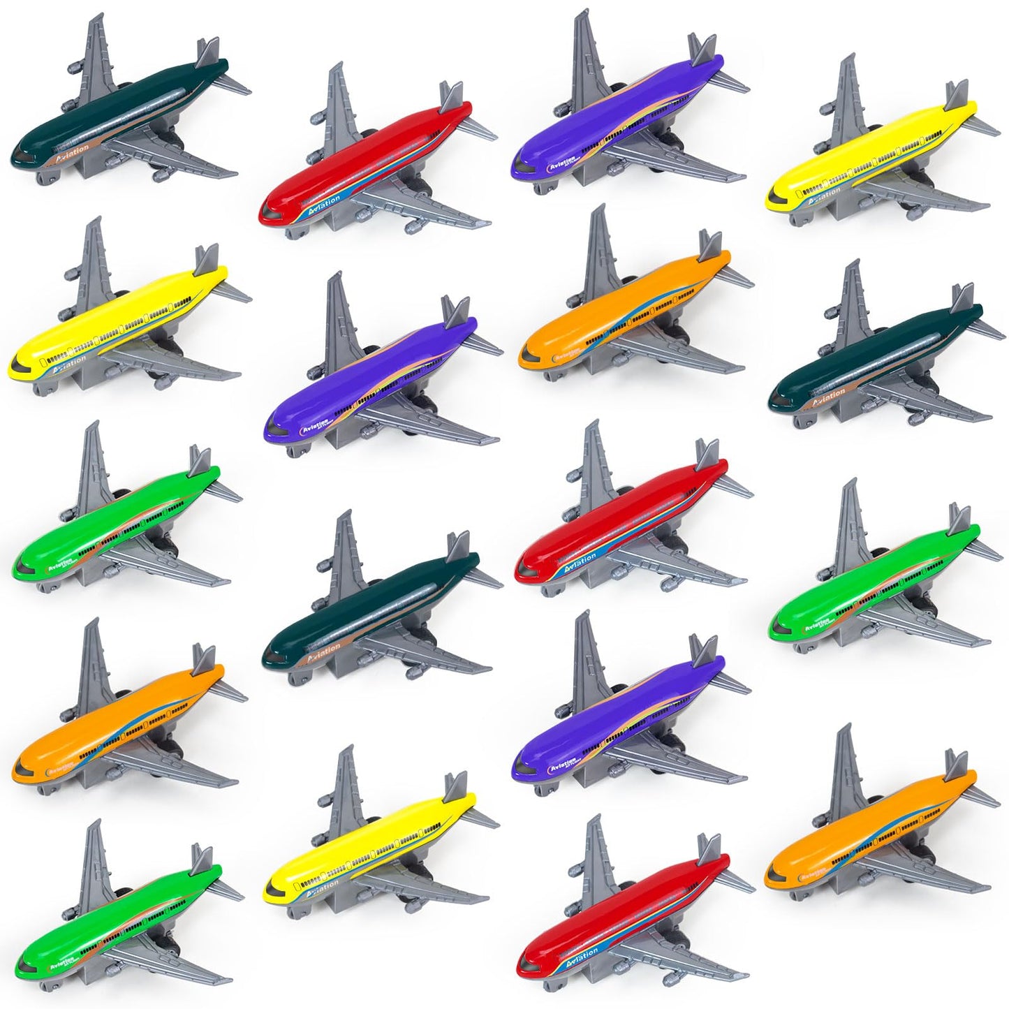 15 Pack Airplane Toys Goodie Bag Stuffers, Mini Diecast Toy Airplane for Boys 3 4-8 Years, Pull Back Alloy Model Planes Toys for Kids Birthday Party Favors, 6 Colors