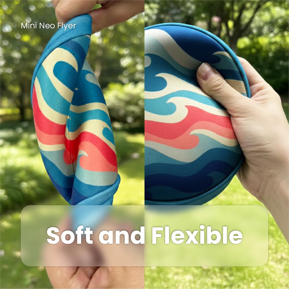 Soft Flying Disc Toy, Mini Lightweight SBR Foam Flyer, Flexible Safe Catch Frisbee for Indoor Outdoor Play (C)