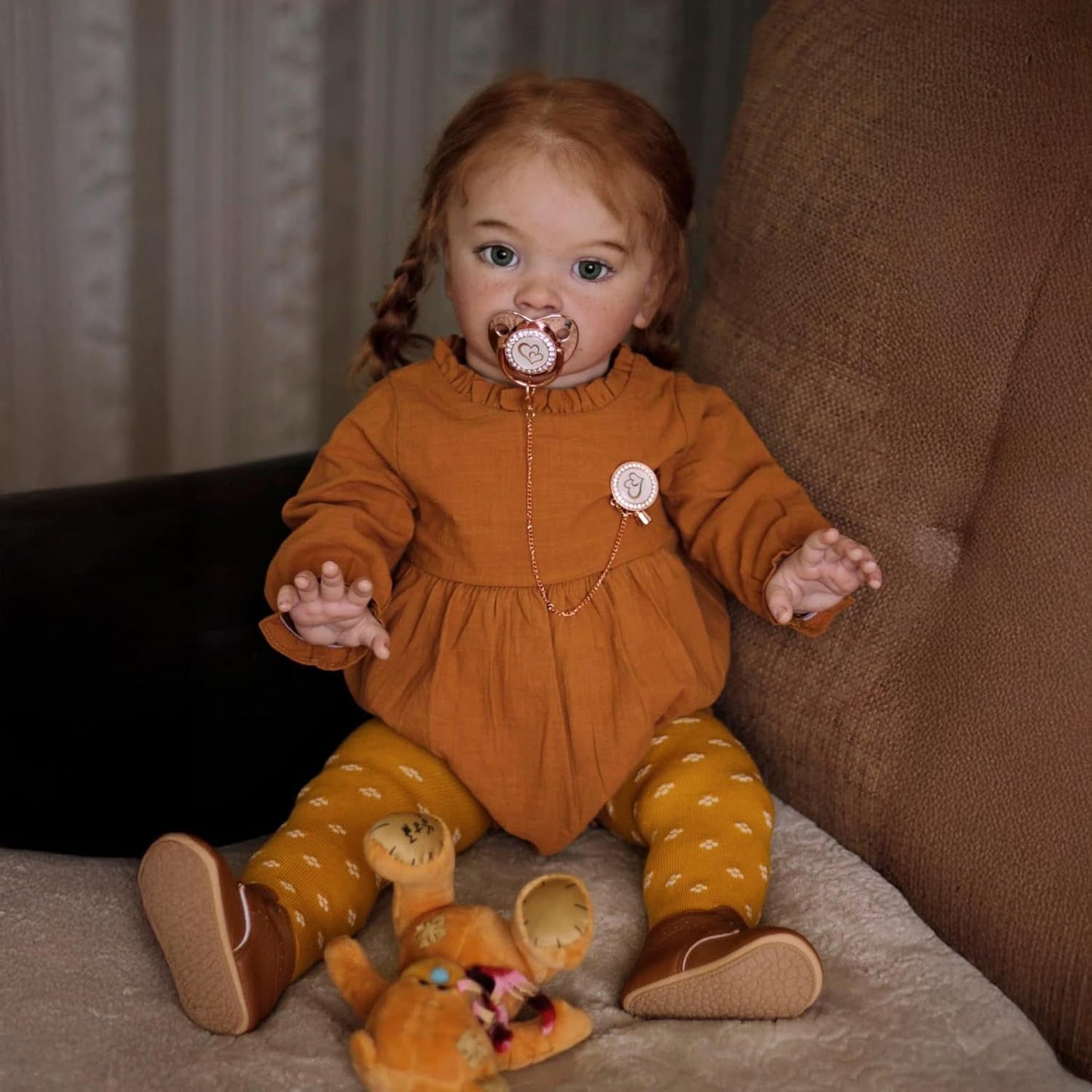 RXDOLL Big Size Reborn Toddler Doll Pippa 26 Inch Realistic Reborn Baby Dolls Toddler Girl Soft Cloth Body Weighted Baby Dolls that Look Real Silicone Babies Girls Gifts