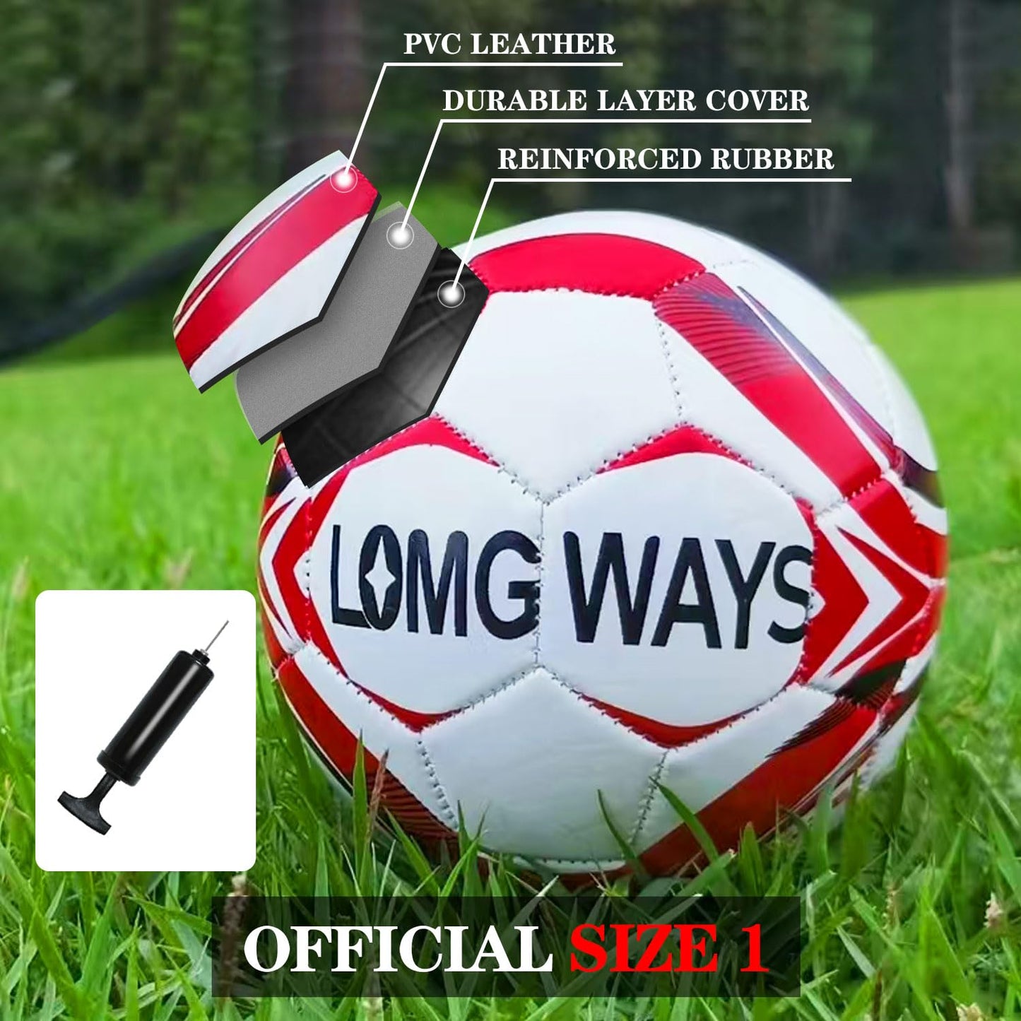Soccer Goal for Backyard,Mini Soccer Goal with Size 1 Soccer Ball,Pump,Ground Stakes,Carrying Bag, Perfect for Backyard,Court,Field,Easy Setup,Great for All Levels
