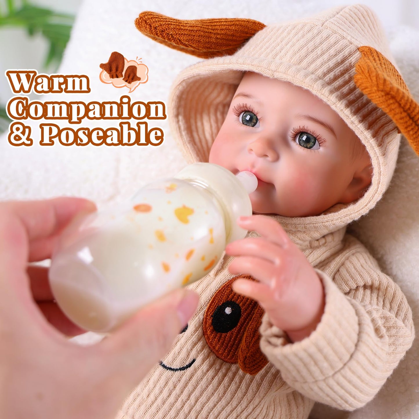BABESIDE Lifelike Reborn Baby Dolls, 20 Inch Realistic Real Life Baby Poseable Doll Boy Soft Vinyl and Cloth Body Baby Dolls with Clothes and Toy Gift for Kids Age 3+