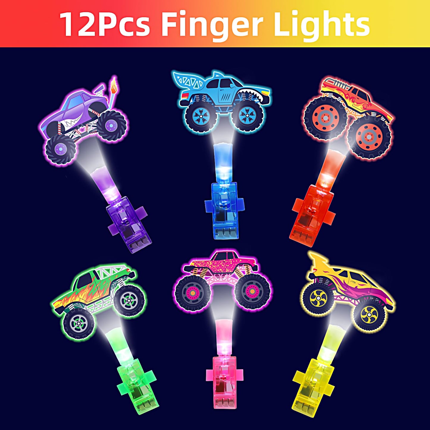 TUWUNA Monster Truck Party Favors for Kids Birthday Decorations Supplies Truck Party Goodie Bags Stuffer Pinata Filler Gifts