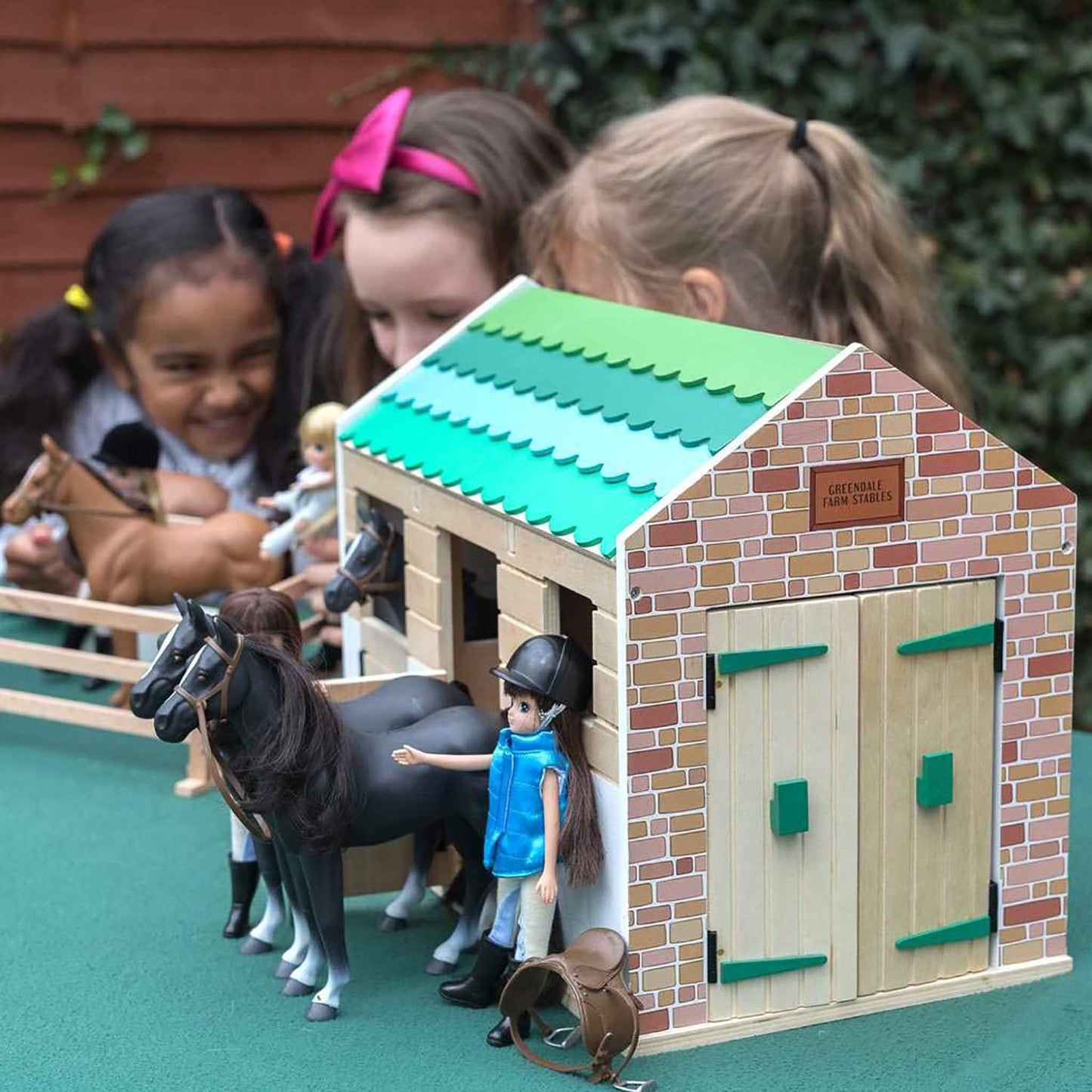 Lottie Dolls Stable Playset | Toy Farm Playset | Toy Barn | Toy Horse Stable Playset | Wooden Barn