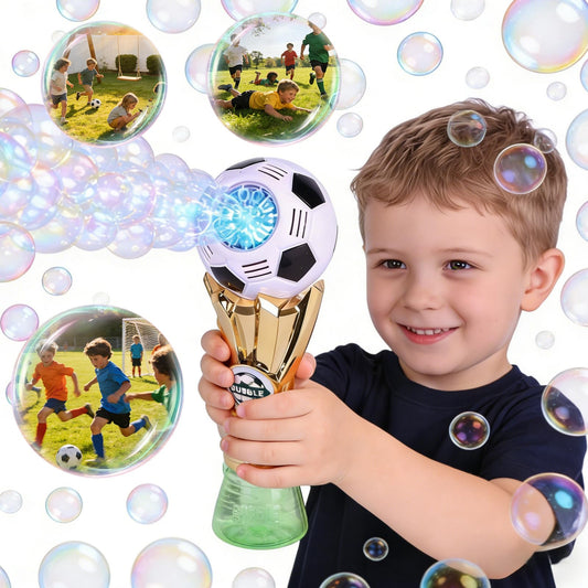 Football-Shaped Bubble Machine, Perfect for Children to Play with Complete with Bubble Solution – The Ideal Toy Bubble Machine for Kids