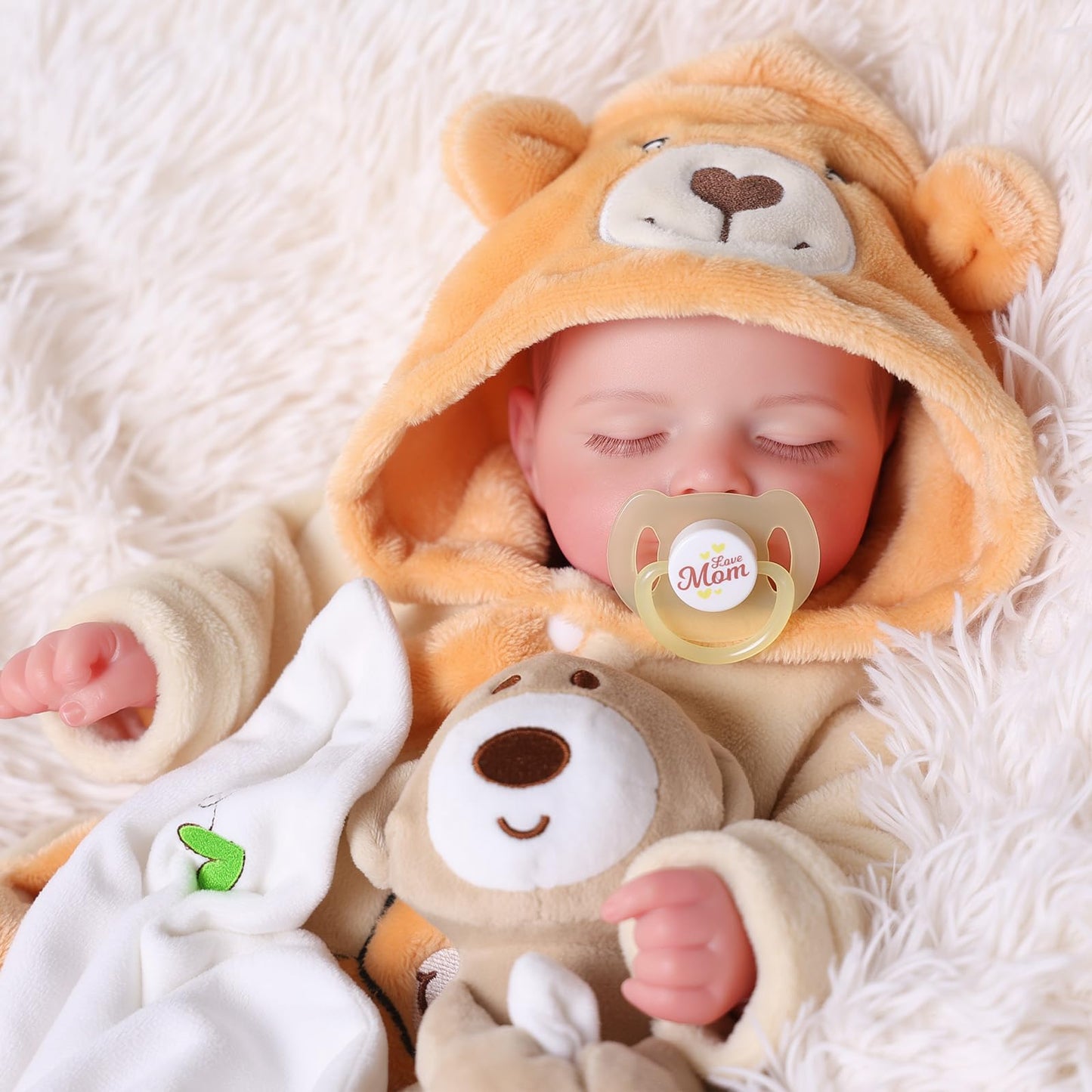 BABESIDE Lifelike Reborn Baby Dolls - Sleeping Realistic Newborn Soft Body Real Life Girl Dolls with Accessories Gifts for Kids Age 3 + & Collection, 20 inches