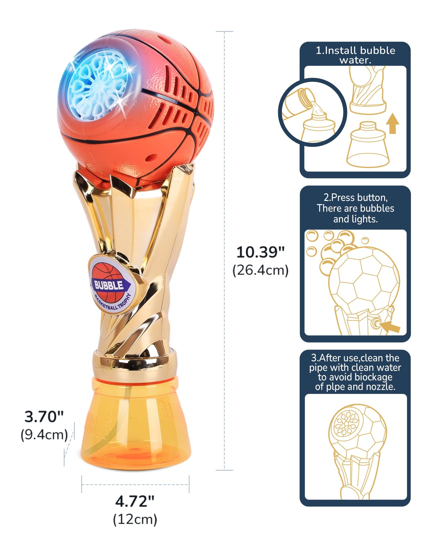 Kenvc Bubble Machine Toys for Kids 3+ Year Old Boys Girls, Automatic Bubble Gun Wand with Bubble Solution, Summer Outdoor Kids Toys for Toddlers Ages 3-4,4-6,5-7, Birthday Gifts for 3 4 5 6 7 8 Years