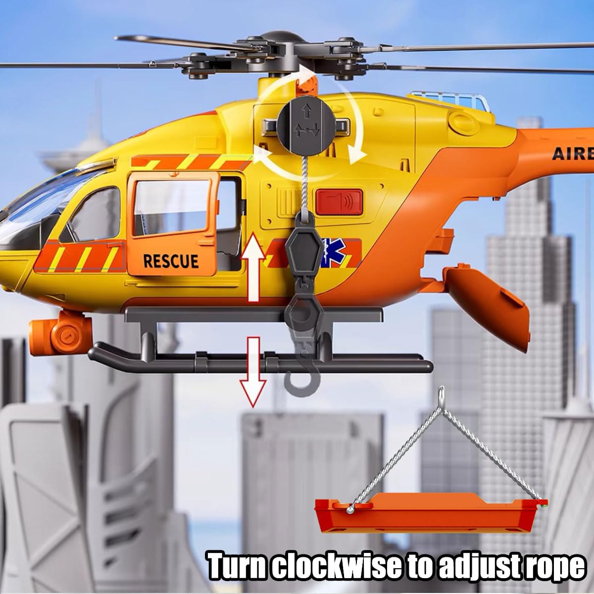 CSDCSD Rescue Transport Helicopters Kids Toys,Helicopters Toy with Crane and Transport Racks,Gifts for Age 3 4 5 6+ Years Old Boys Girls