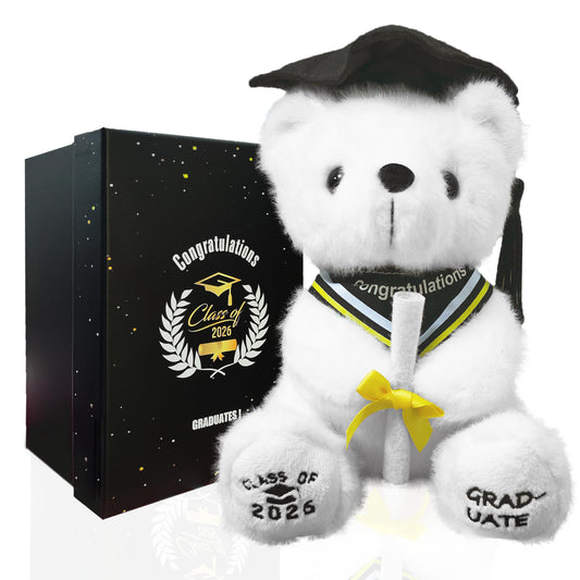 Ziyutam Graduation Bear Gifts for Class of 2026 Graduation Plush, Teddy Bear Stuffed Animal with Cap and Gown College High School Graduation Gifts for Boys & Girls