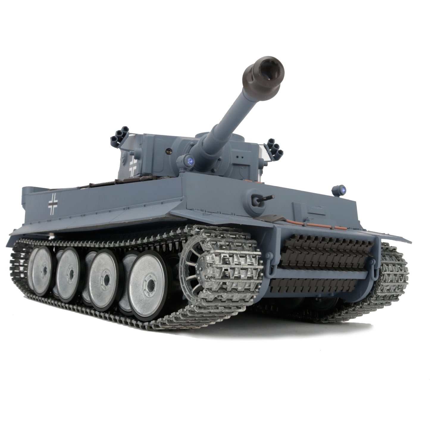 1/16 2.4ghz Remote Control German Tiger I Gray Color Tank Adults Model Toy(Upgraded/Metal Road Wheel & Tracks & Sprocket Wheel & Idle Wheel)(Steel Gear Gearbox)(5000mah Nimh Battery)(Airsoft)