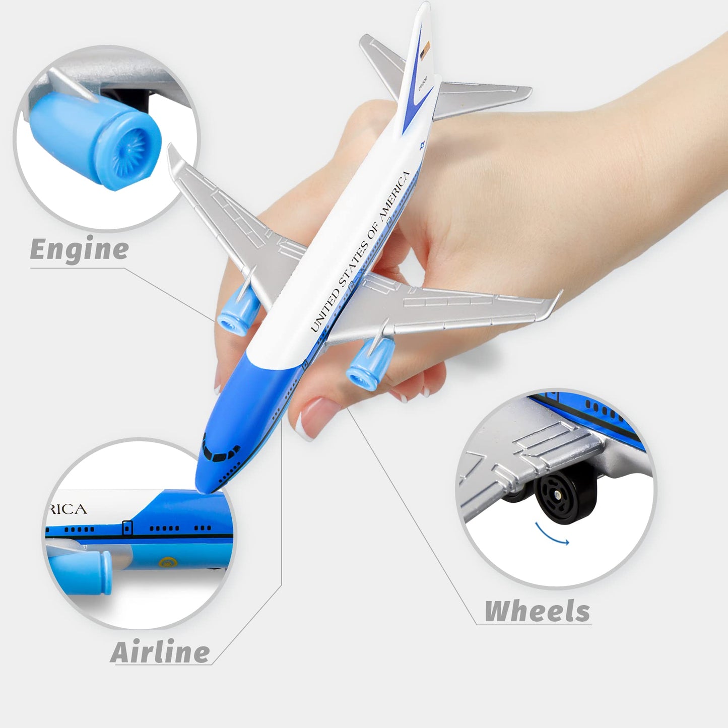 HANGHANG 1/400 Airforce one Plastic Airplane Model Suitable for Collections and Display
