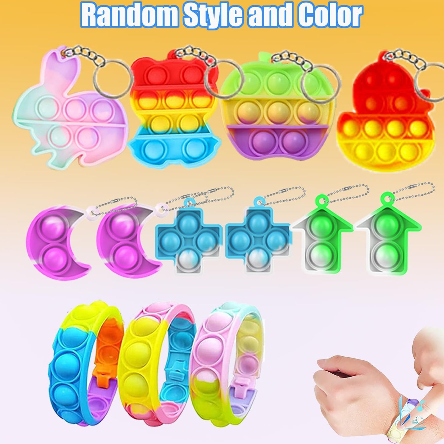 Kocici 127 PCS Party Favors for Kids, Goodie Bags Stuffers, Prizes Treasure Box Toy for Classroom, Pinata Easter Eggs Filler, Fidget Toys Bulk, Birthday Gifts