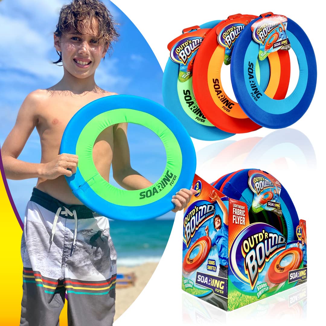 JA-RU 16 Inch Giant Flying Ring Toy (1 Pack) – Soft Flying Disc Toy for Kids, Teens & Family | Pool, Beach & Backyard Games, Outdoor Recess Toys & Party Favors. 5138-1
