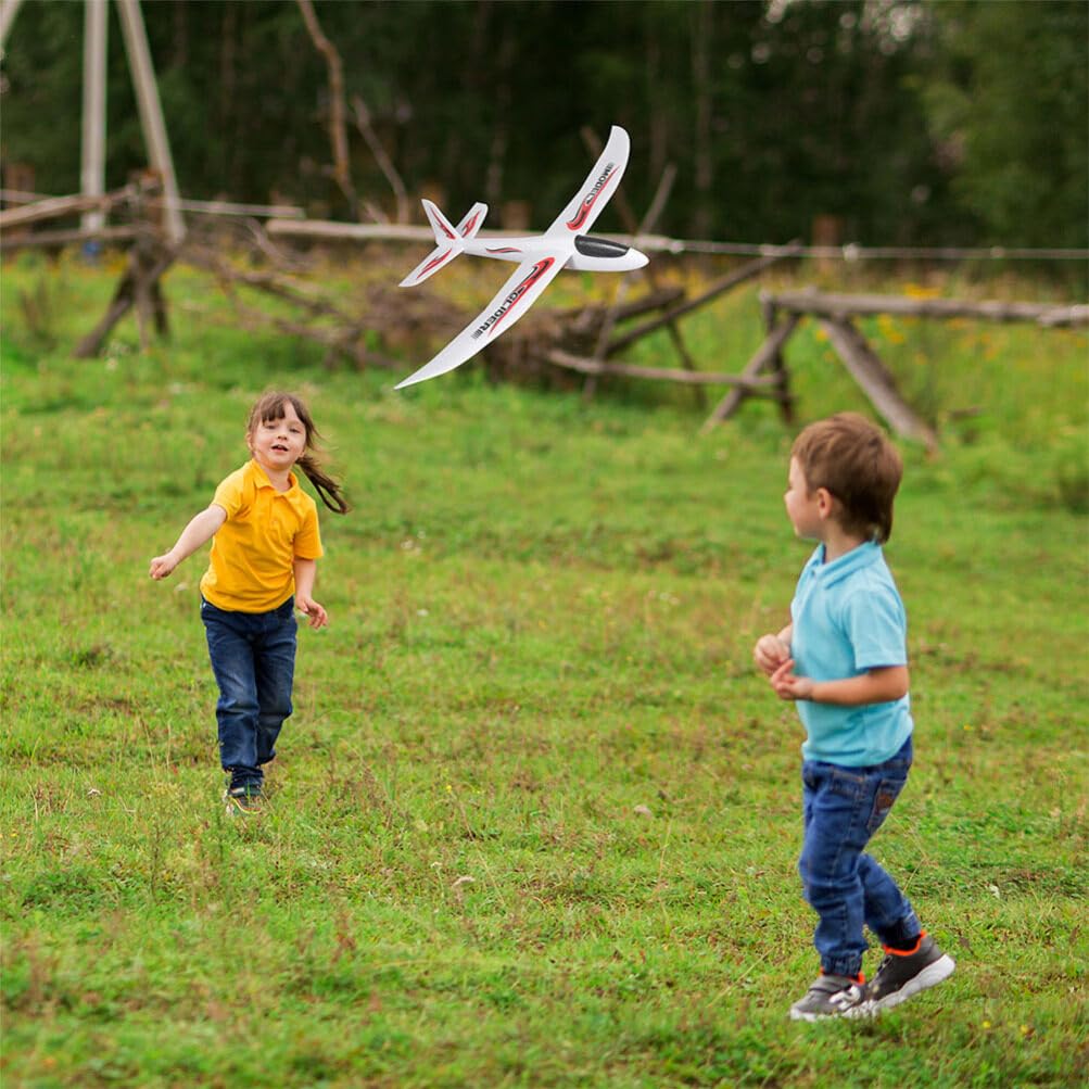 Alasum Foam Glider, 2Pcs Foam Glider Airplane Toy, 39 inch Throwing Foam Plane Catapult Flying Plane Model Toy for Outdoor Sports Toys Birthday Gifts for Boys Girls