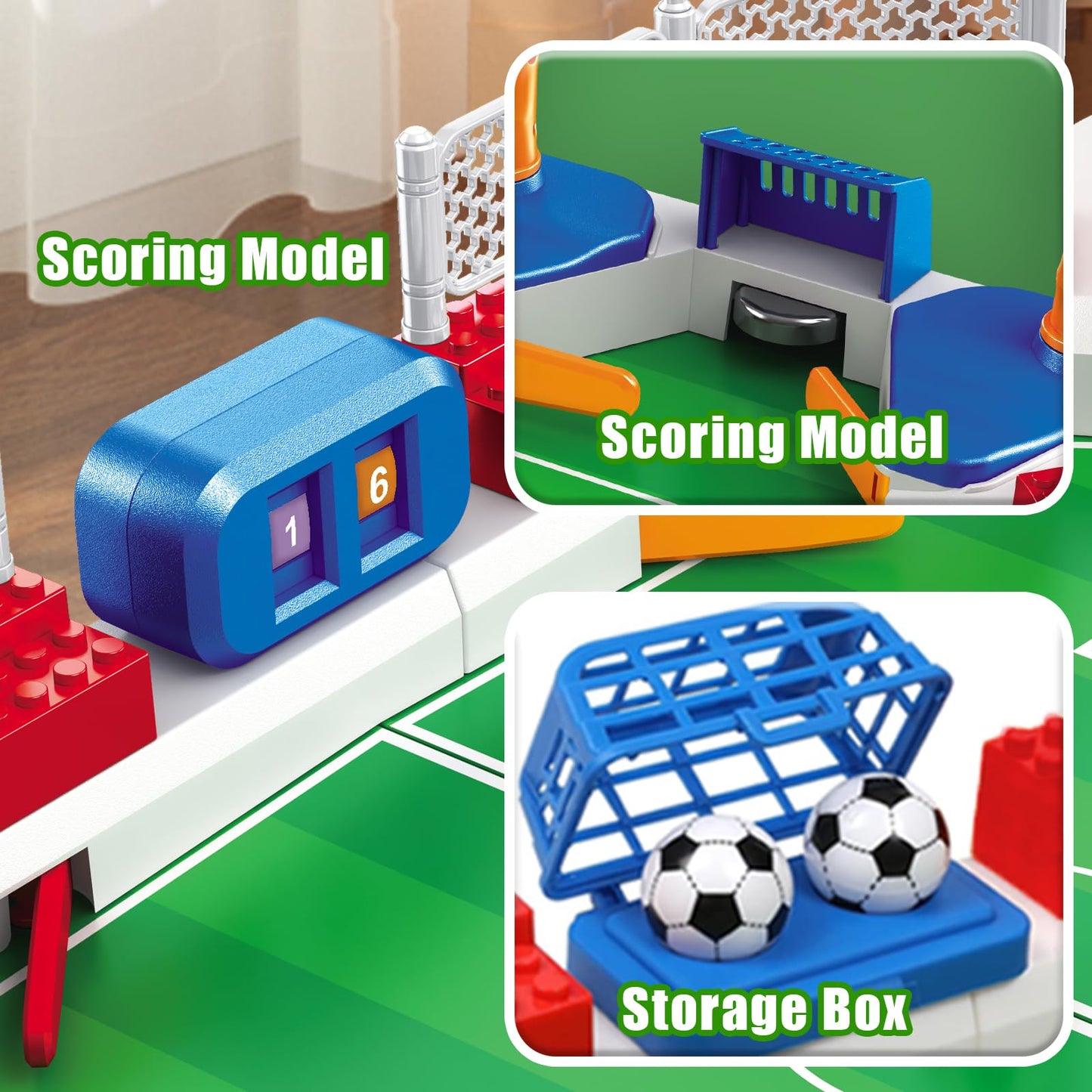 Mini Soccer Table Game for Kids - Football Board Games for 3 4 5 6 7 8 9 10 11 12 Year Olds - Pinball Interactive Indoor Sports Toys Birthday for Boys Girls Age 4-8 6-8 8-12