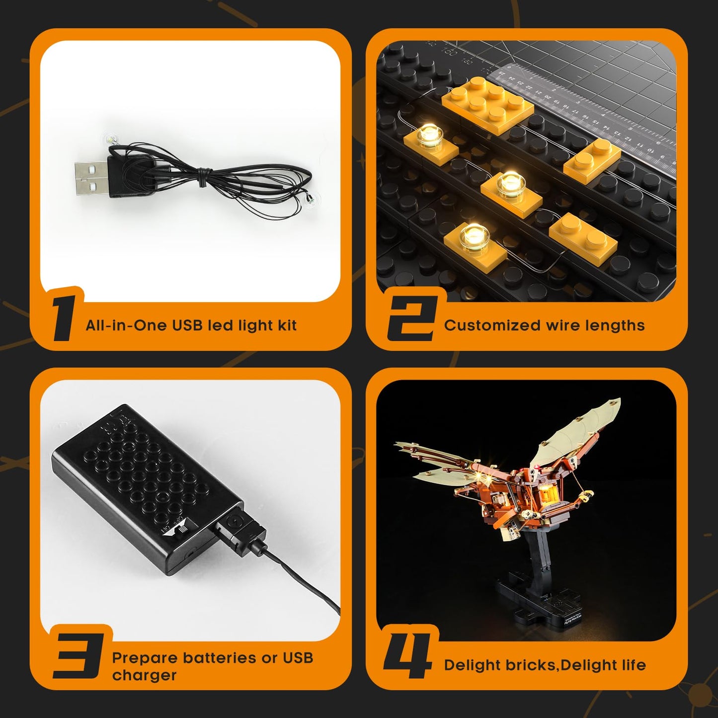 LIGHTAILING Light for Lego-10363 Leonardo da Vinci's Flying-Machine - Led Lighting Kit Compatible with Lego Building Blocks Model - NOT Included The Model Set
