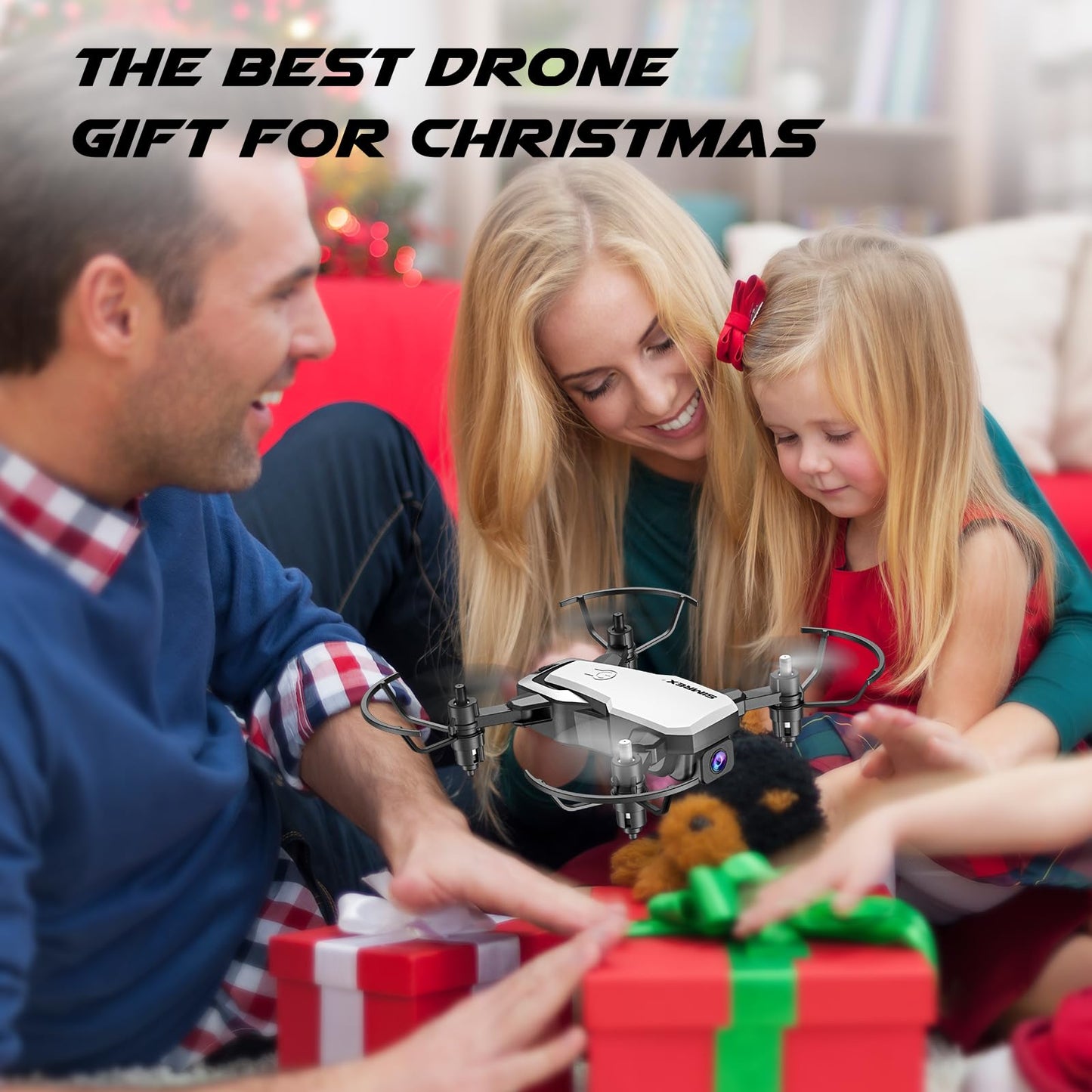 SIMREX Drone With Camera for Kids Adults,Mini RC Quadcopter Foldable,Altitude Hold, 3D Flip, Headless Mode, Gravity Control, 2 Batterie, Gifts for Kids, Adults, Beginner (New White)