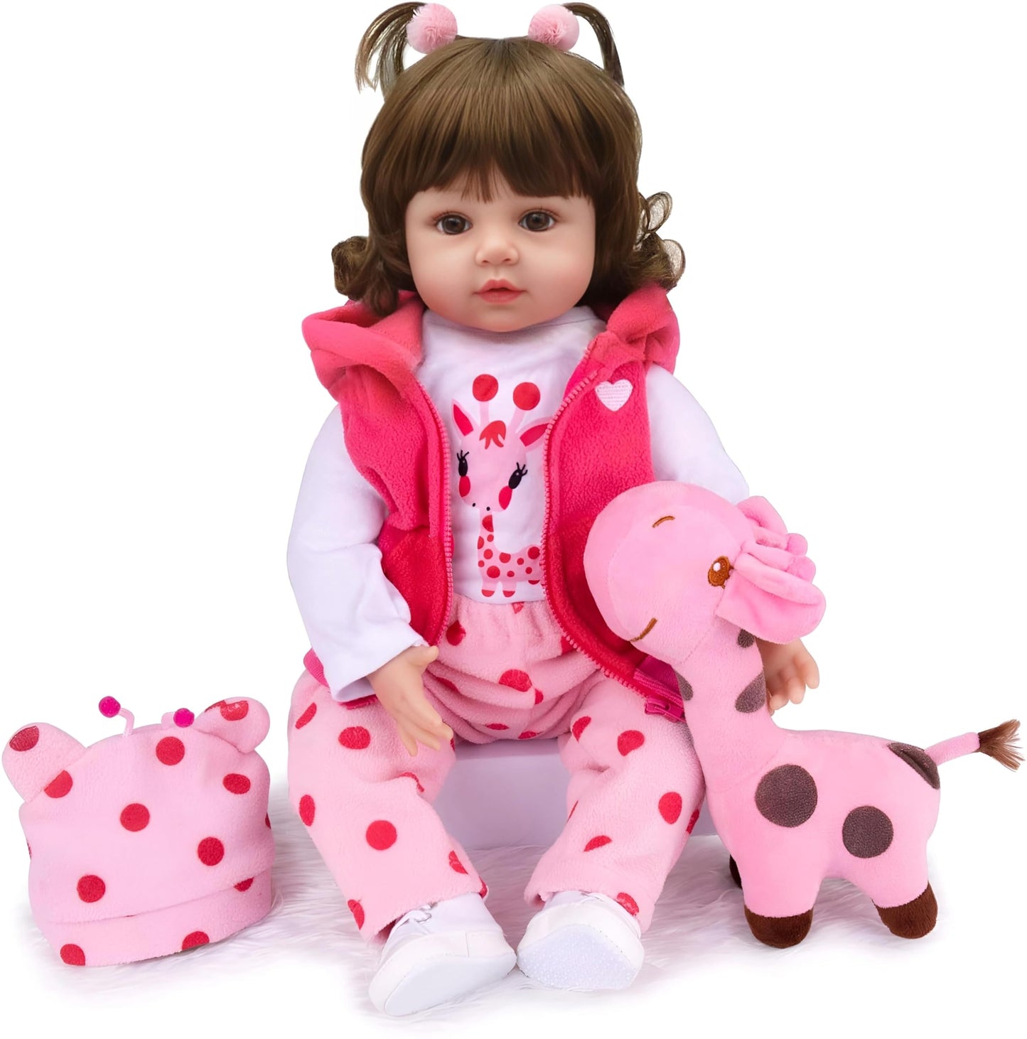 CHAREX Realistic Baby Doll - Reborn Baby Dolls Girl 18 inch Lifelike Newborn Baby Real Life Baby Dolls Reborn Toddler with Full Set Accessories Handmade Gift for Children Age 3+ and Collectors