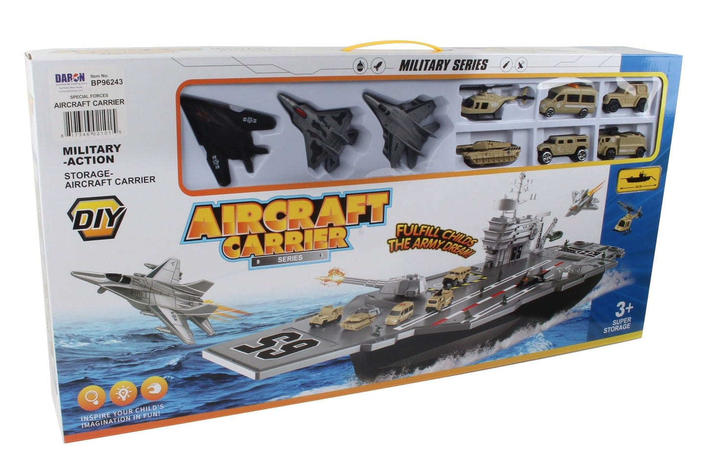 Daron Worldwide Trading Aircraft Carrier BP96243 Playset ,for 36 months to 180 months Gray
