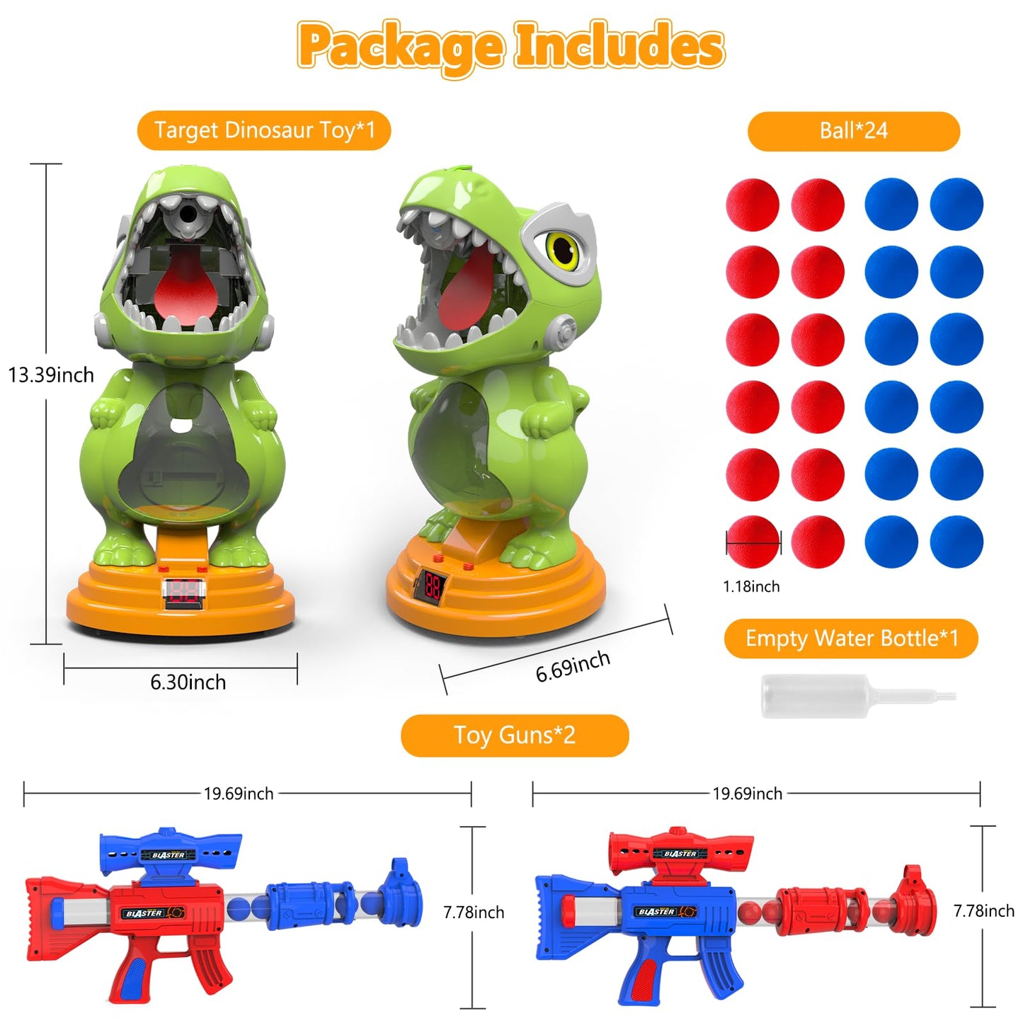 AuroTops Movable Dinosaur Shooting Toys for Kids Ages 5-8, for 6-8 Year Old Boys Girls Dinosaur Toys with Mist Spray,Roar & Light,Shooting Games for Kids Birthday Gifts Outdoor Indoor