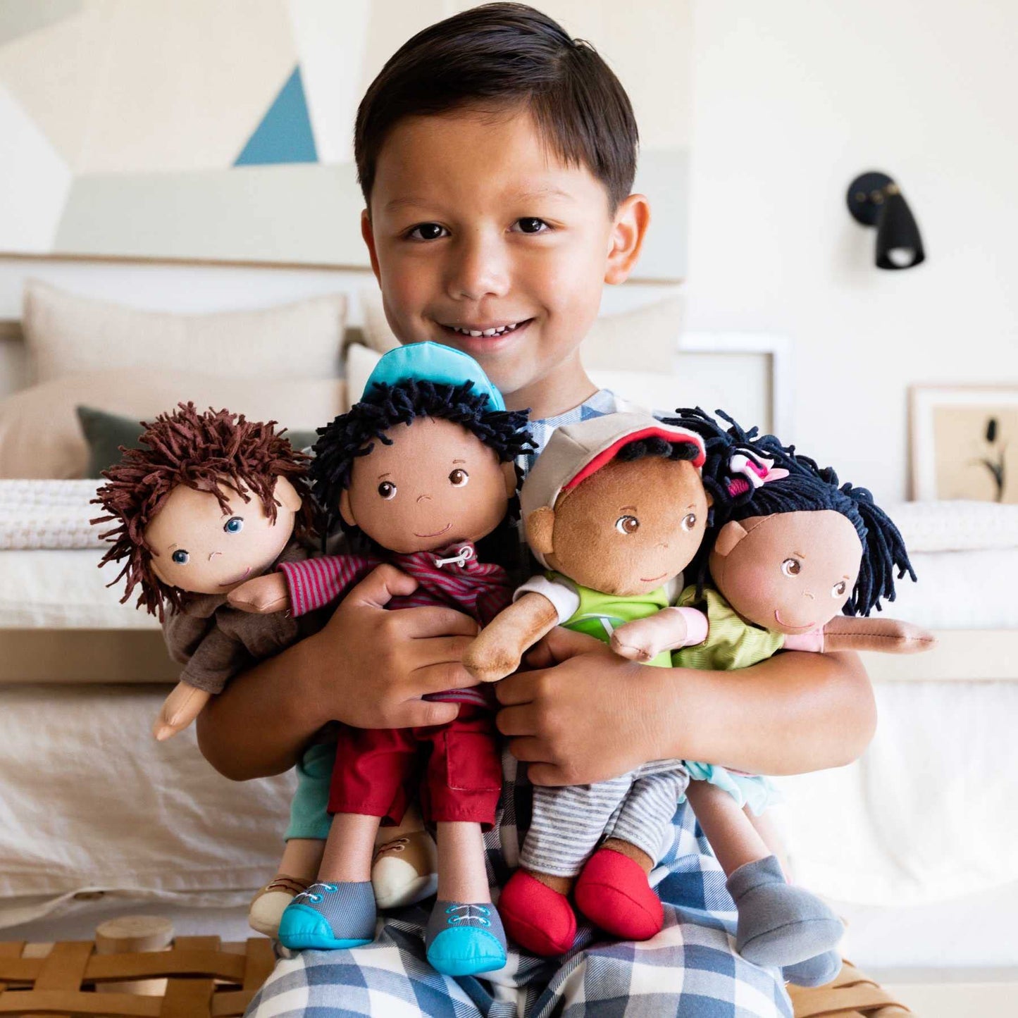 HABA Soft Doll Mason – 11.5" Plush Baby Boy Toy with Black Hair and Soft Toddler Companion for Ages 6 Months and Up, First Doll Gift for Kids, Machine Washable, Huggable & Durable