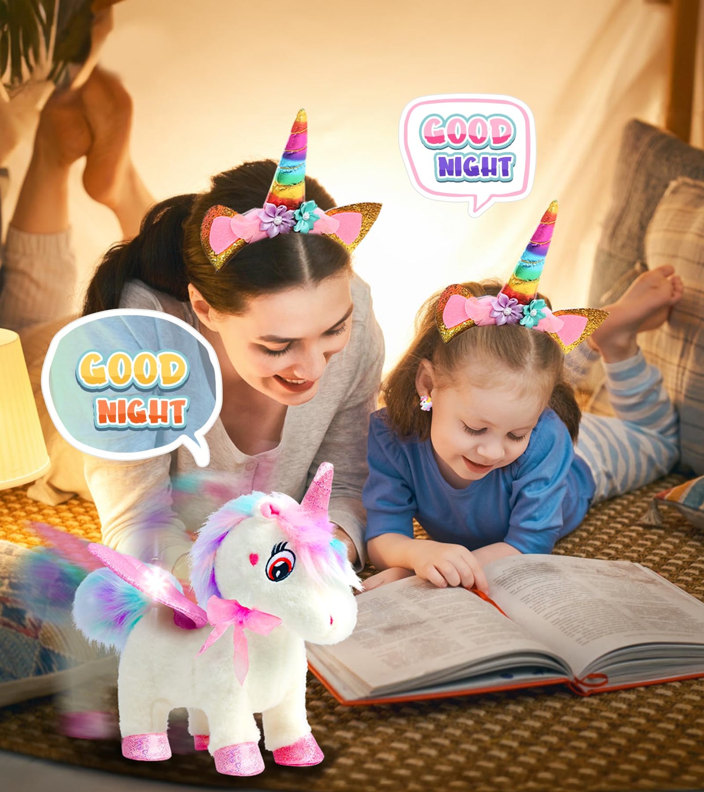SOLIEHOO Unicorn Toys for Girls Age 4-6 Unicorns Gifts, Walking Talking Singing Interactive Toy, Remote Control Plush Unicorn's Pet Care Toy, Unicornss Dress up for Toddler Girls Kids 3 4 5 6 Years