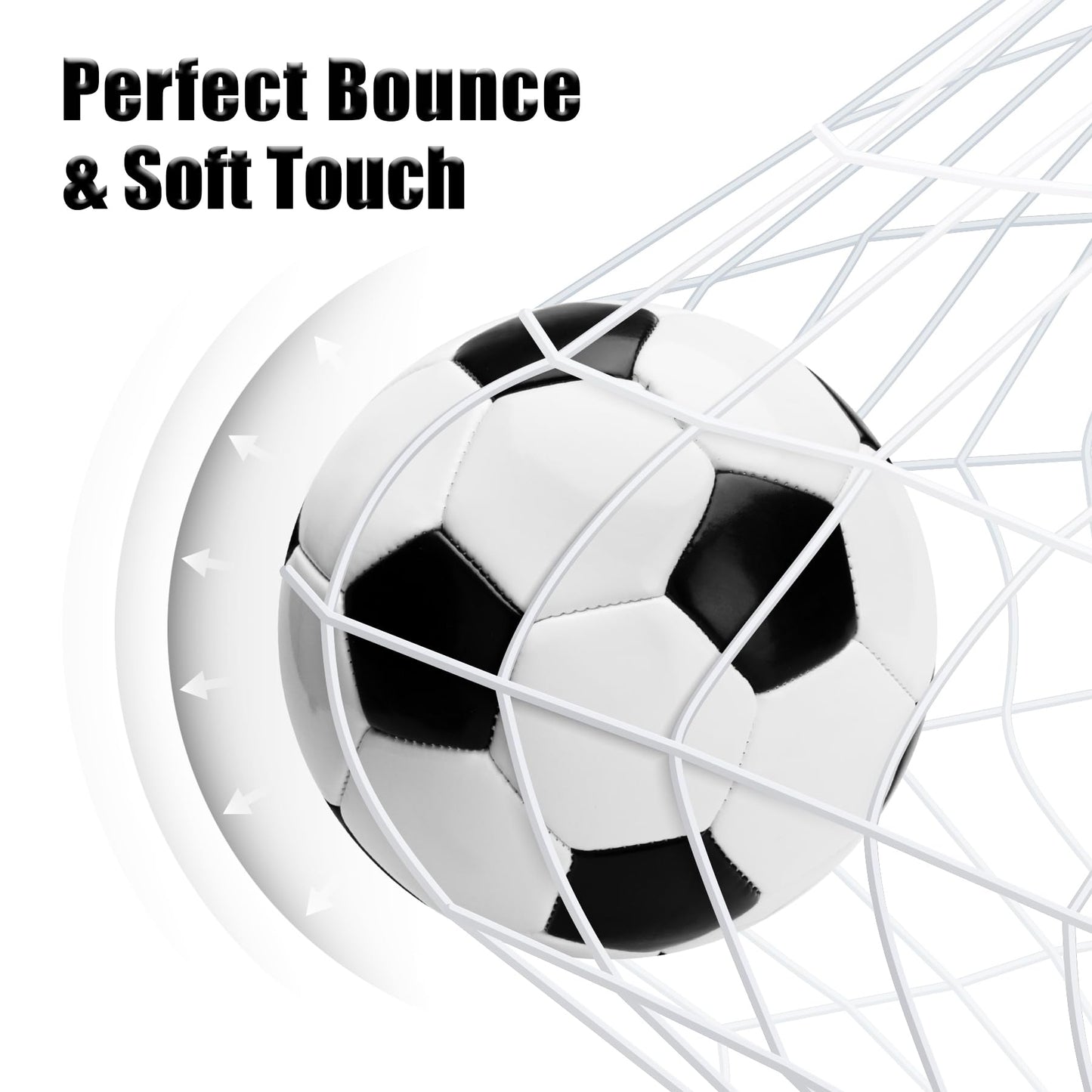 Innotoys Soccer Balls Size 5 with Pumps - Set of 3 Soccers and 3 Pumps - Official Size and Weight - Safe Soft Cover and Long-Lasting Performance - Classic Indoor Outdoor Soccers for Adults