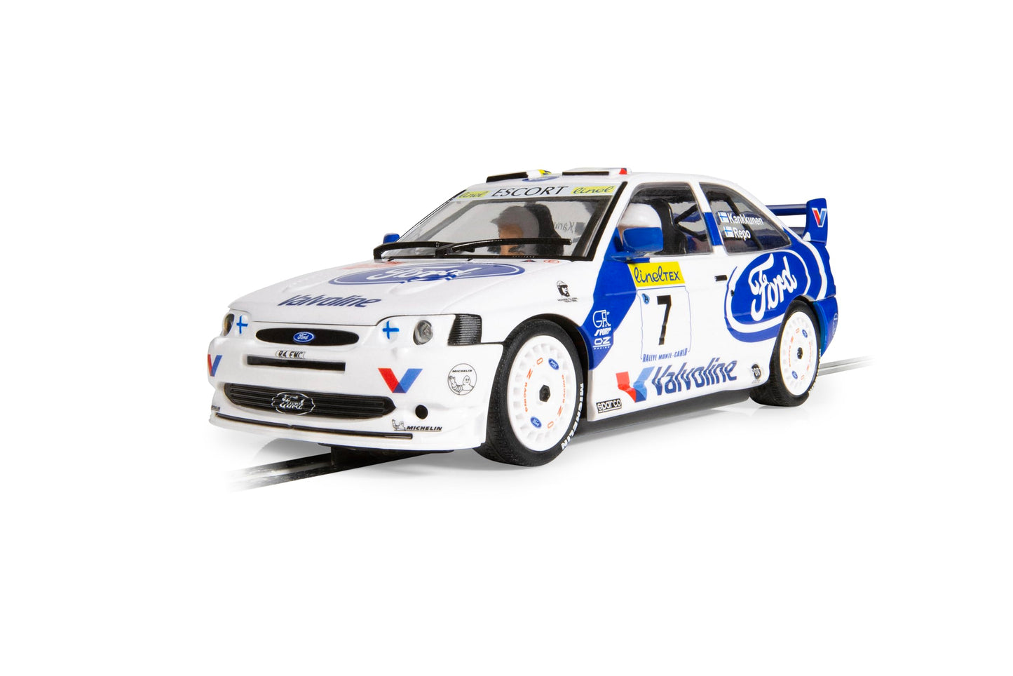 Scalextric Cars - C4513 Ford Escort WRC - Monte Carlo 1998 - Toy Slot Car for use with Race Tracks and Set - Small Kids Gift Ideas for Boy/Girl, Scalextric Accessories