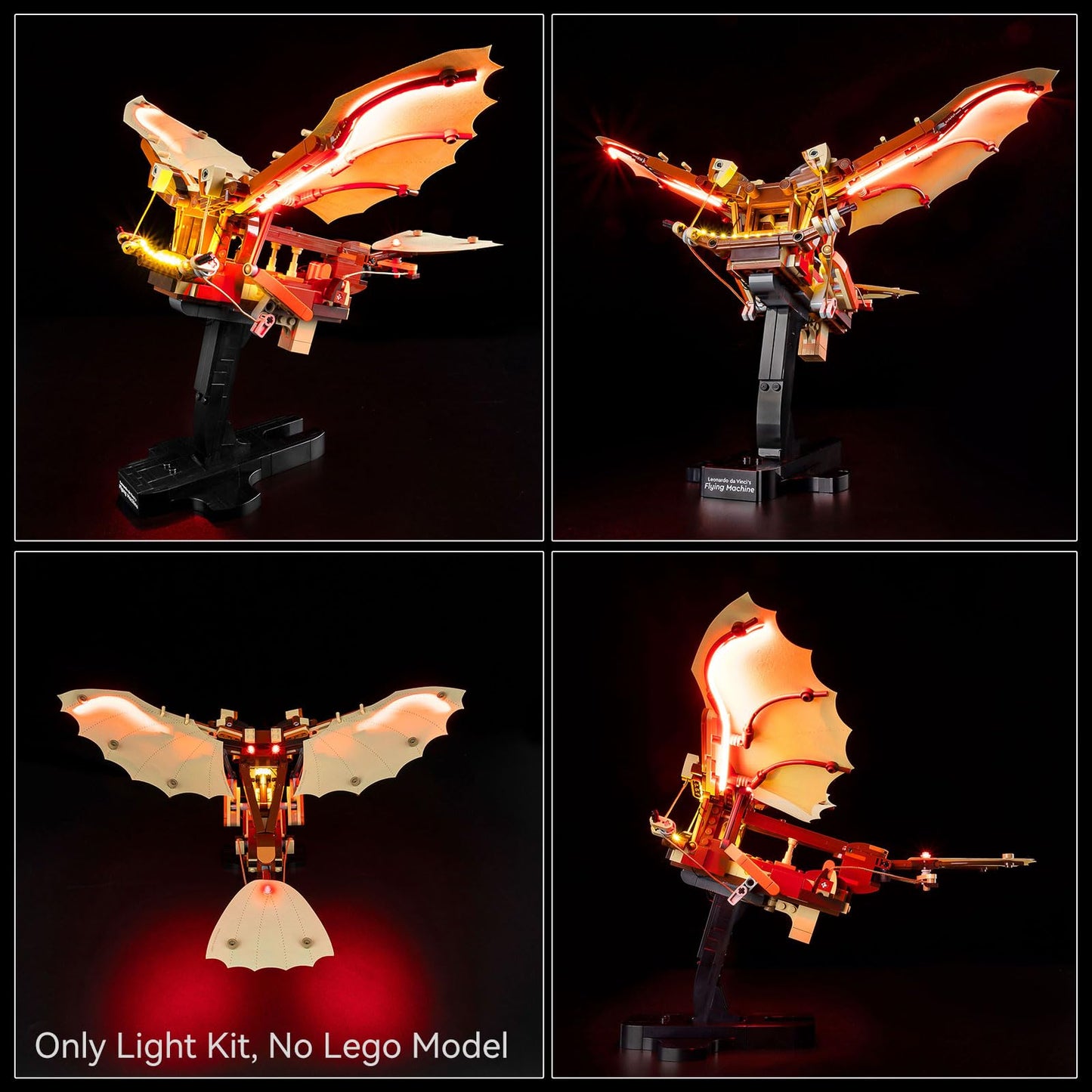 Kyglaring LED Light Kit Compatible with Lego 42207 Set, Lighting Accessories for Leonardo da Vinci's Flying Machine, Lights Only (Model Not Included), Classic Version.