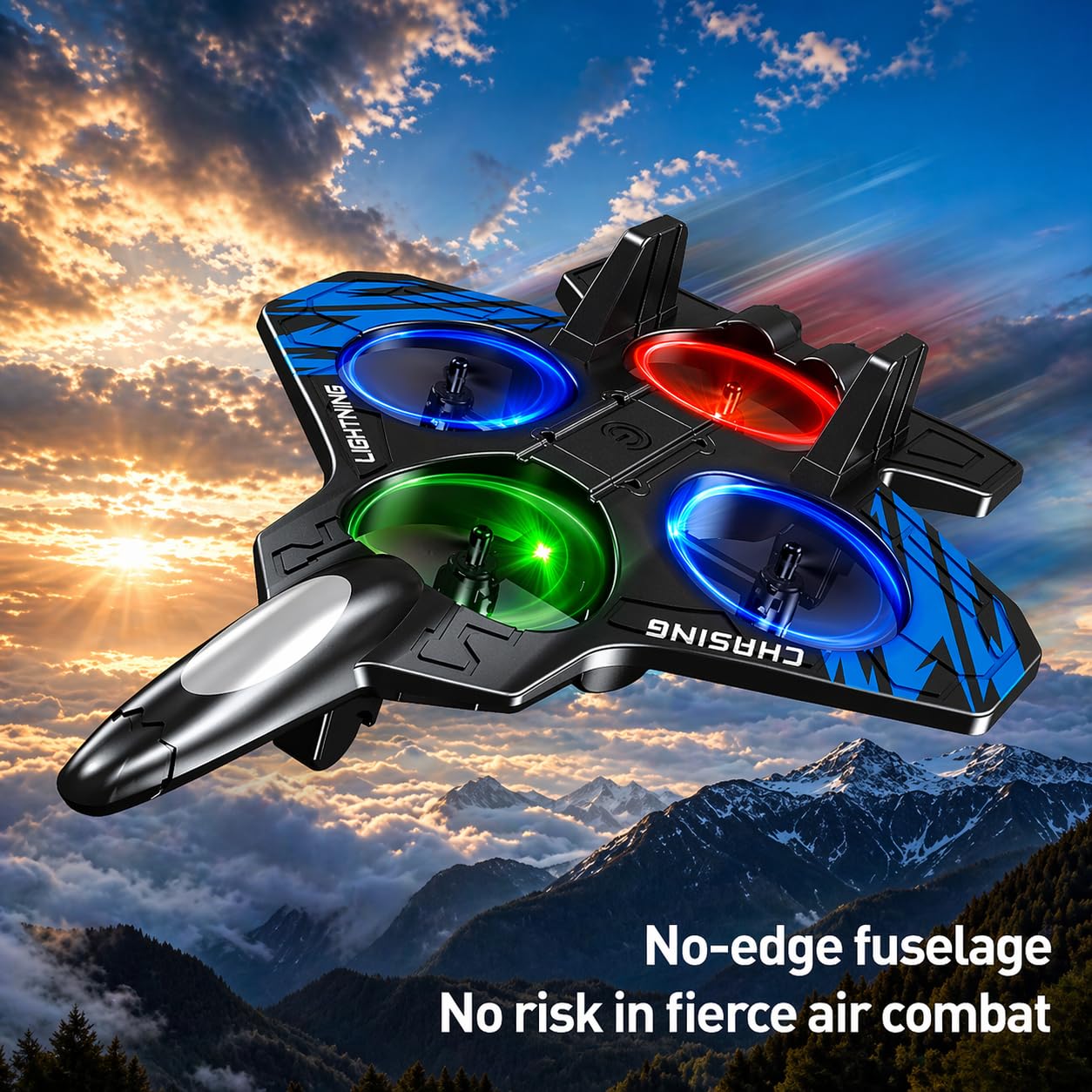 PRIMEX PRO Foam Remote Control Airplanes RC Plane for Kids Adults Beginners, RC Airplane Fighter Jet with Light, 360° Flip Fighter Jet Toys, Stunt Roll, Airplane Toy Gifts for Boys Ages 6-18