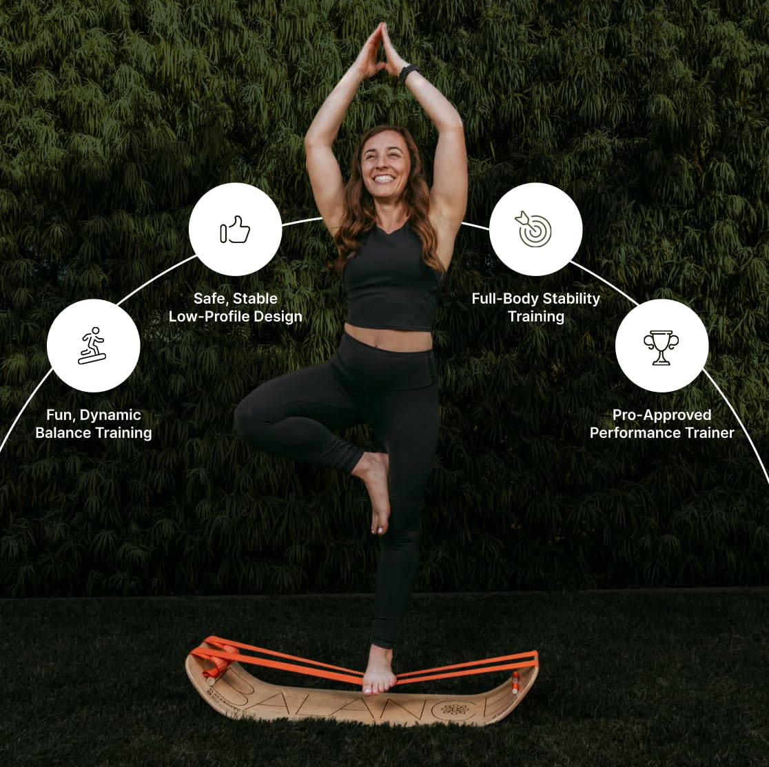 GIBBON SlackBoard - GiBoard Balance Board Kids & Adults - Slackline Balance Trainer - Slack Board Core Workout Equipment Home Gym Training - Standing Desk Exercise - Yoga, Agility, Pilates & More
