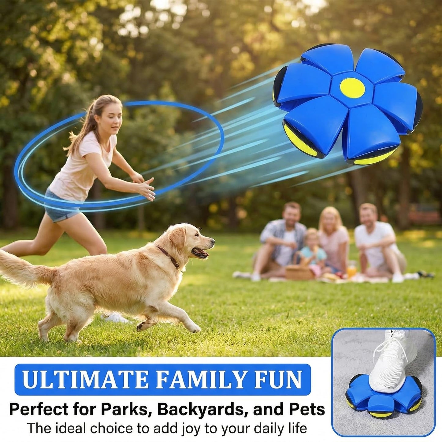 Magic Ball,Magic Meta Ball,Magic Bouncing Balls with 6 Light, Dual Form Freely Switchable,Pet Flying Saucer, Foldable,Suitable for Indoor & Outdoor Use(Green)