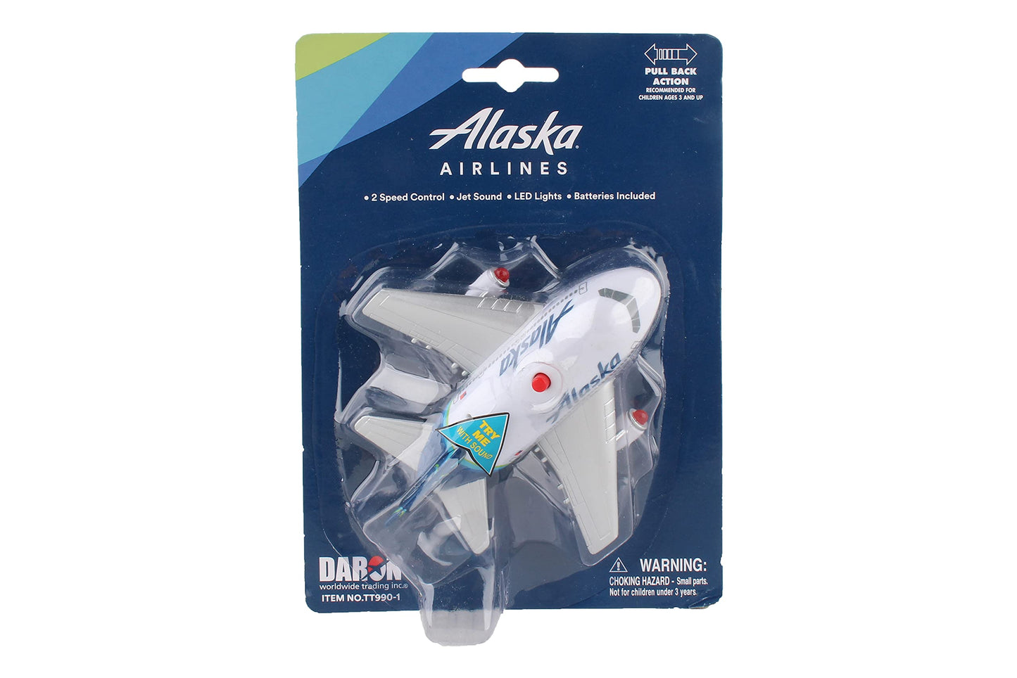 Daron Pullback Alaska Airlines Toy with Light and Sound