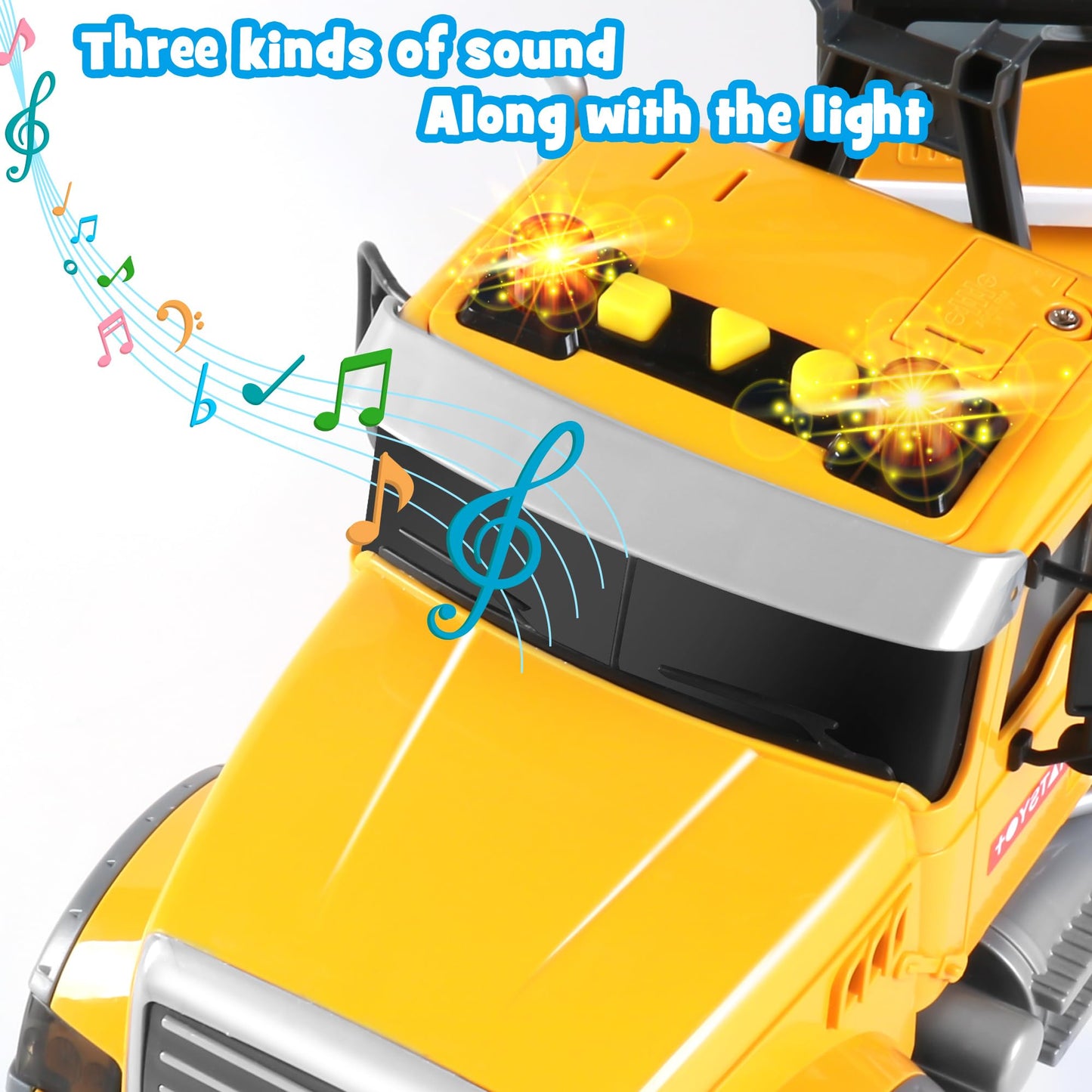 Dwi Dowellin Large Excavator Truck Toy for 3 4 5 6 Year Old Boys,Truck Toy with Sound and Light