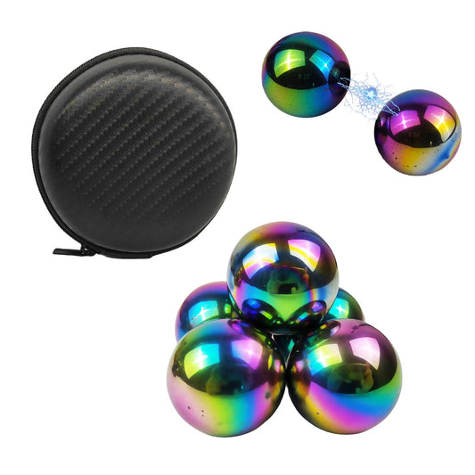 YANZHE Cool Giant Magnetic Balls Fidget Toy for Adults, Large Magnetic Balls Fidget Toy, Magnet Beads for Desktop Decoration and Stress Relief, Anti-Anxiety Gift (Colorful 5 Pack)