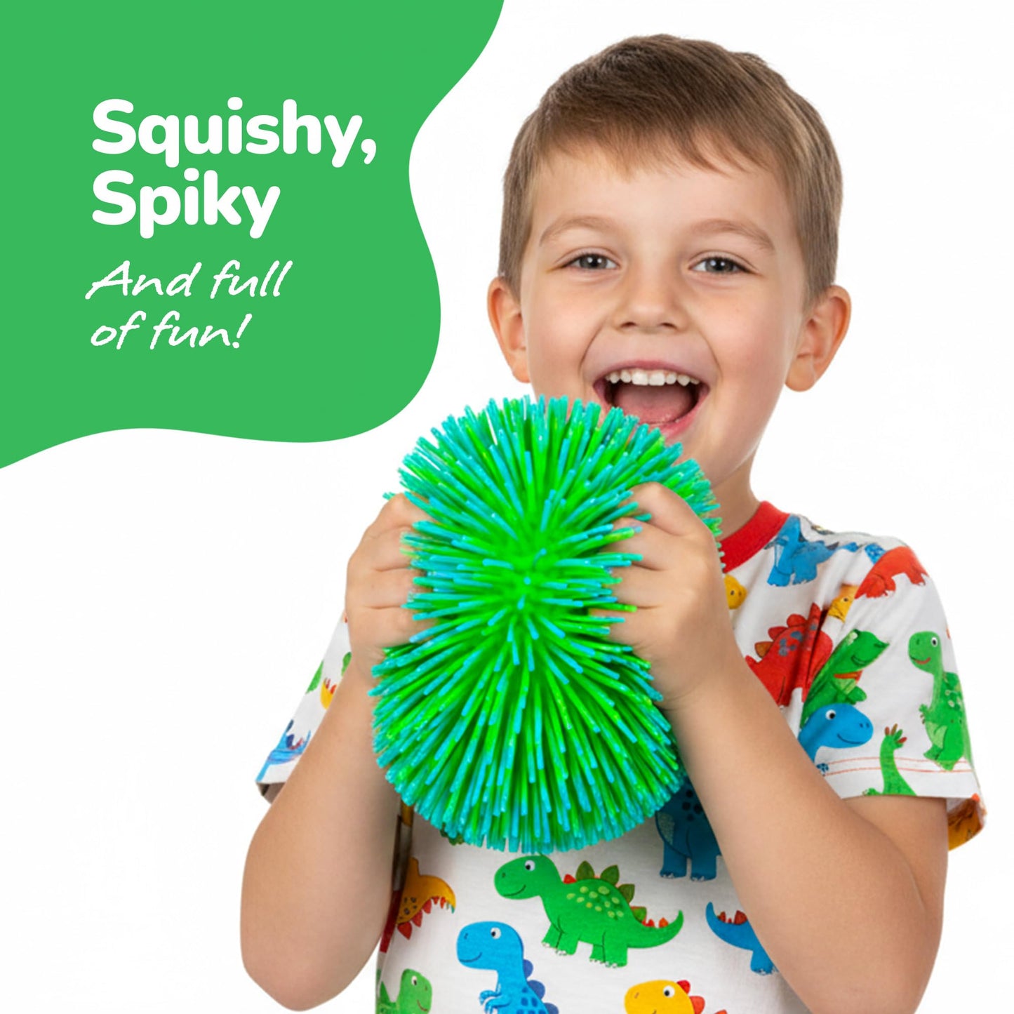 ArtCreativity Tie Dye Puffer Ball with Hanging Loop, Spiky Stress Relief Balls, 7 Inch Squeeze Fidget Toys for Kids, Calming Sensory Balls for Autistic Children, Party Favor