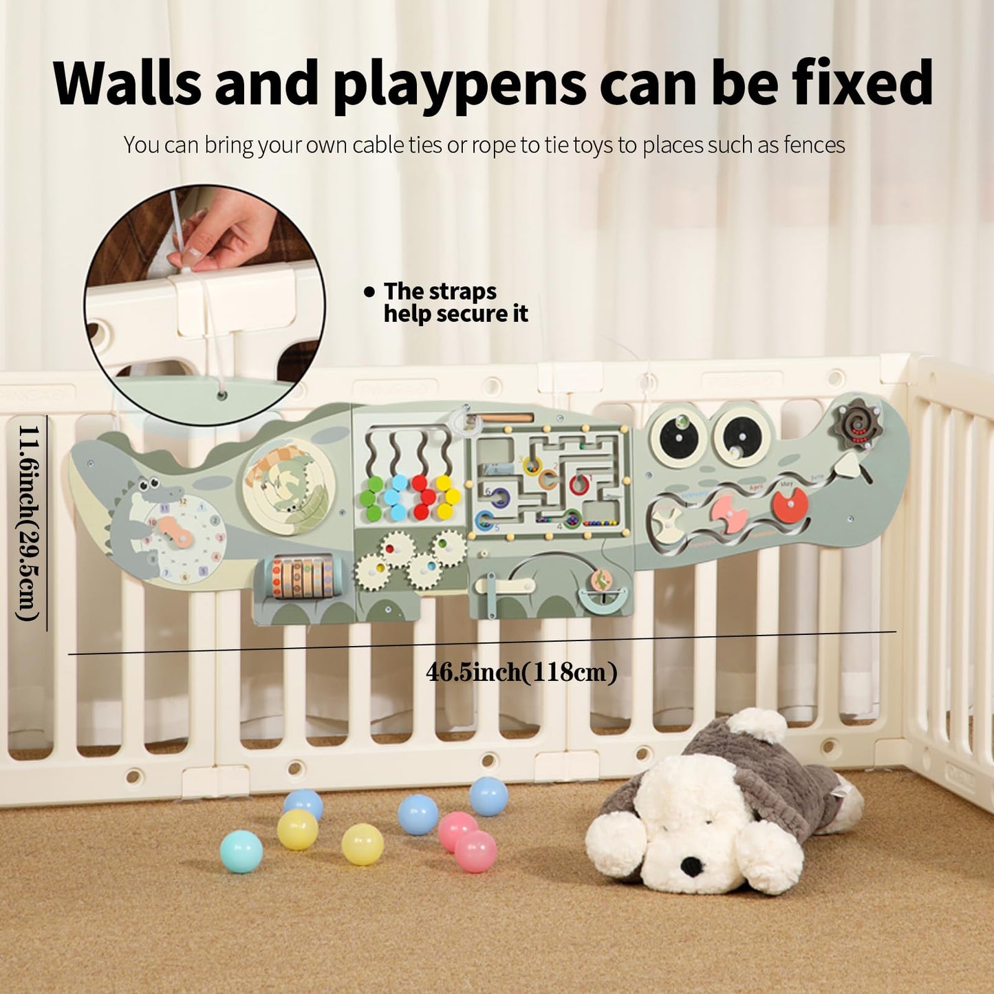 SHIERDU Sensory Wall Panel for Kids Activity Wall Busy Board Panels, Montessori Sensory Toys, Toddler Learning Activity Center