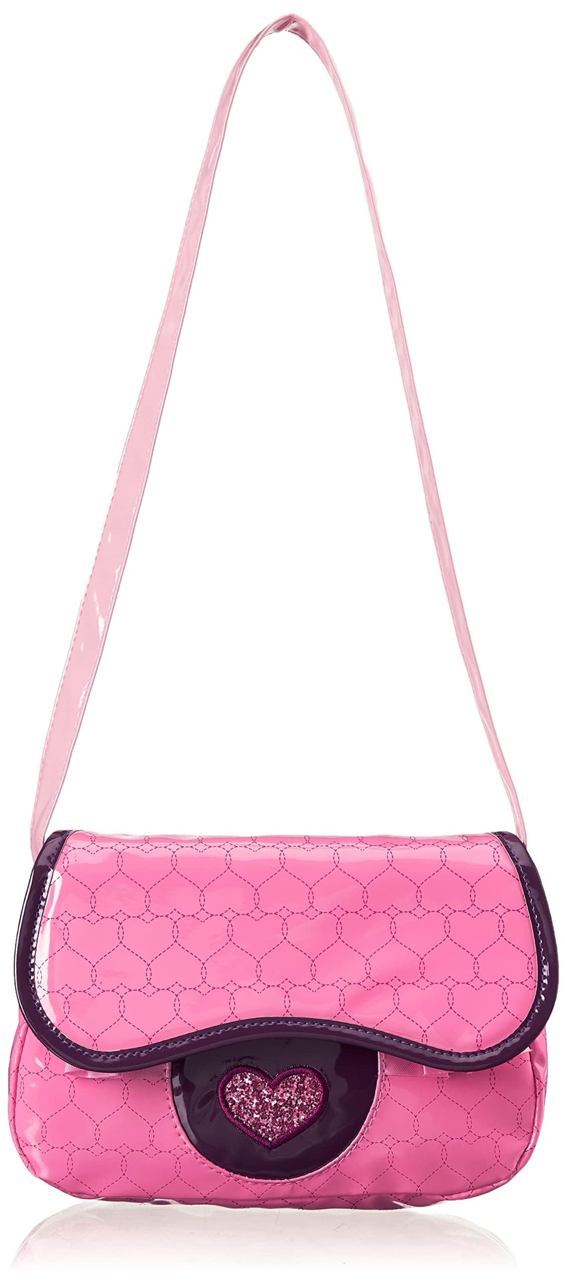 Amazon Basics 8-Piece Pretend Play Purse Toy with Accessories for Girls Ages 3 and Up, Kids Toy Handbag Gift Set Including Smartphone, Sunglasses, Pretend Makeup Kit, Keys and Credit Card, Pink