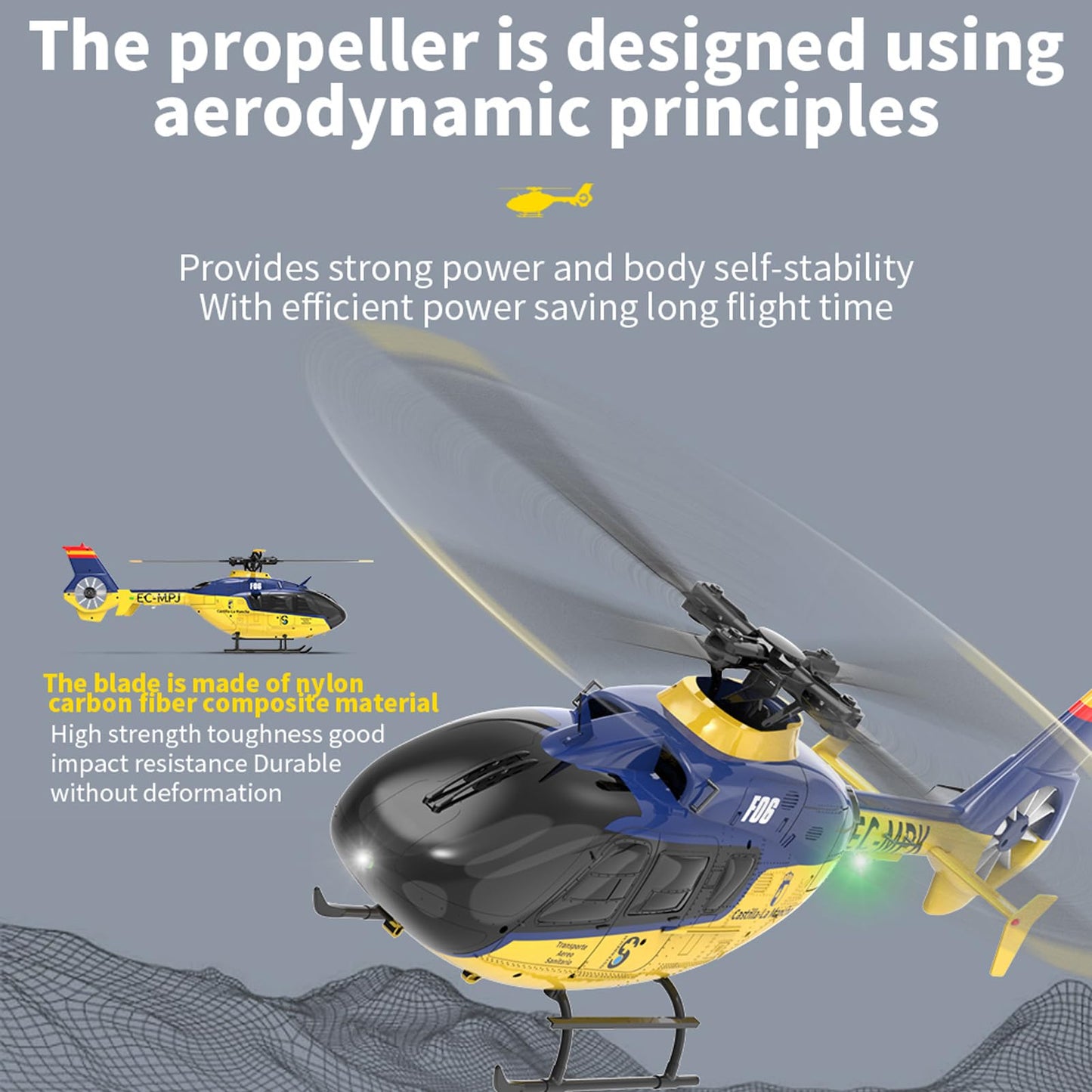 Hylukon F06 Remote Control Helicopter, 6-Axis Gyro RC Helicopter with Brushless Motors, Altitude Hold, Optical Flow Positioning Function and LED Lights, 2.4GHz Mini Aircraft Toy for Teens Adults