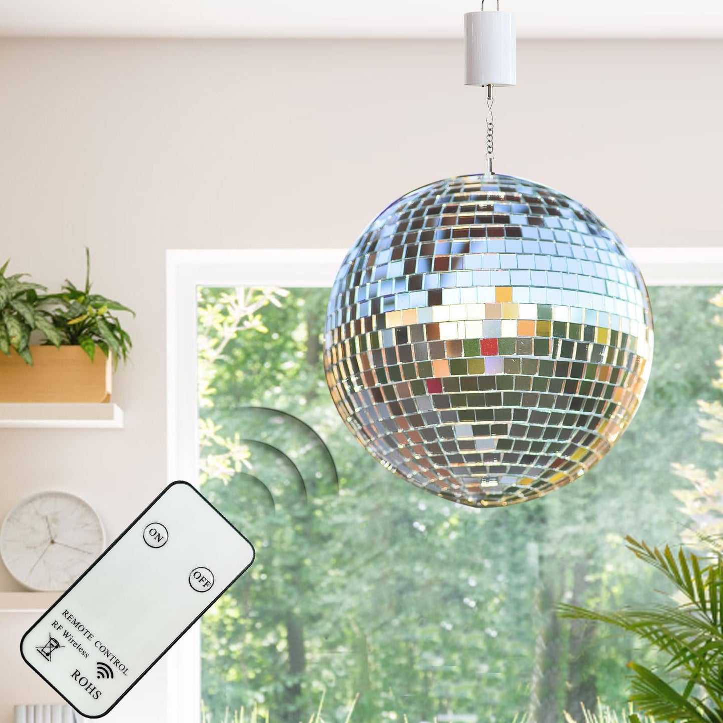 Eiryhope Wind Spinner Motor with Remote | Hanging Display for Wind Chimes, Windcatcher, Suncatcher, Garden Decor, Christmas Ornament, Disco Ball, 20 RPM