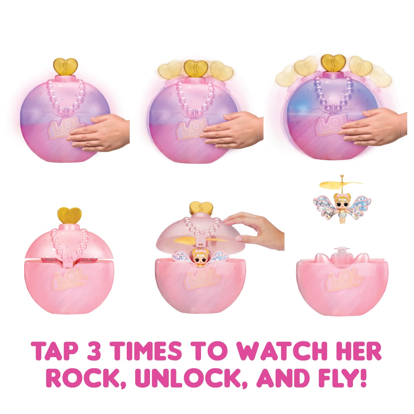 LOL Surprise Magic Flyers: Sky Starling- Hand Guided Flying Doll, Collectible Doll, Touch Bottle Unboxing, Great gift for Girls age 6+
