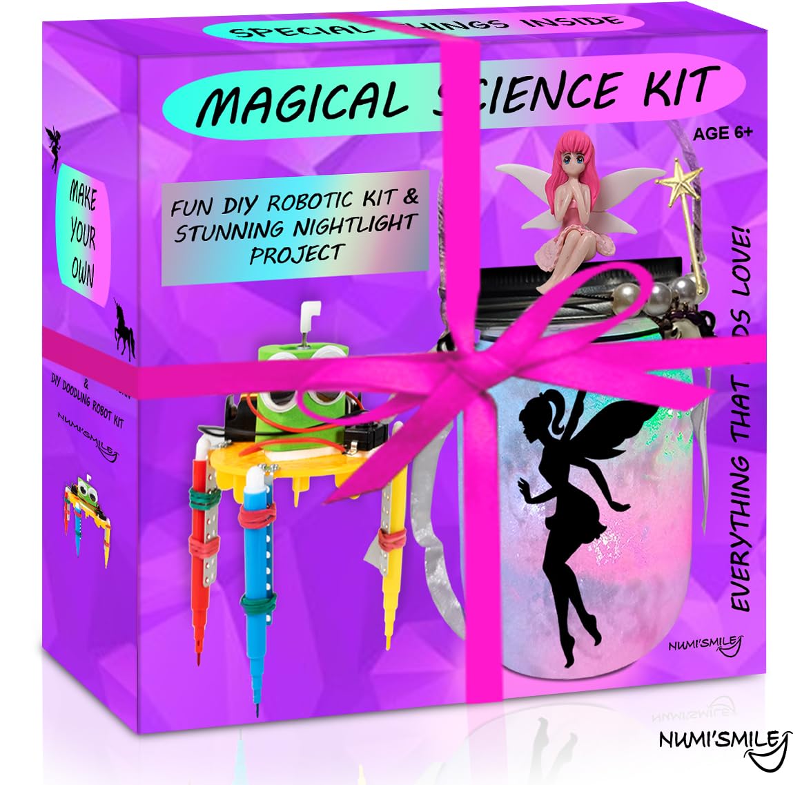 Make Your Own Girls STEM Toy - Fairy Night Light Craft Set & DIY Robotic Kit - Fun Birthday Present for Girls Ages 6 7 8 9 10 11 12 Years Old