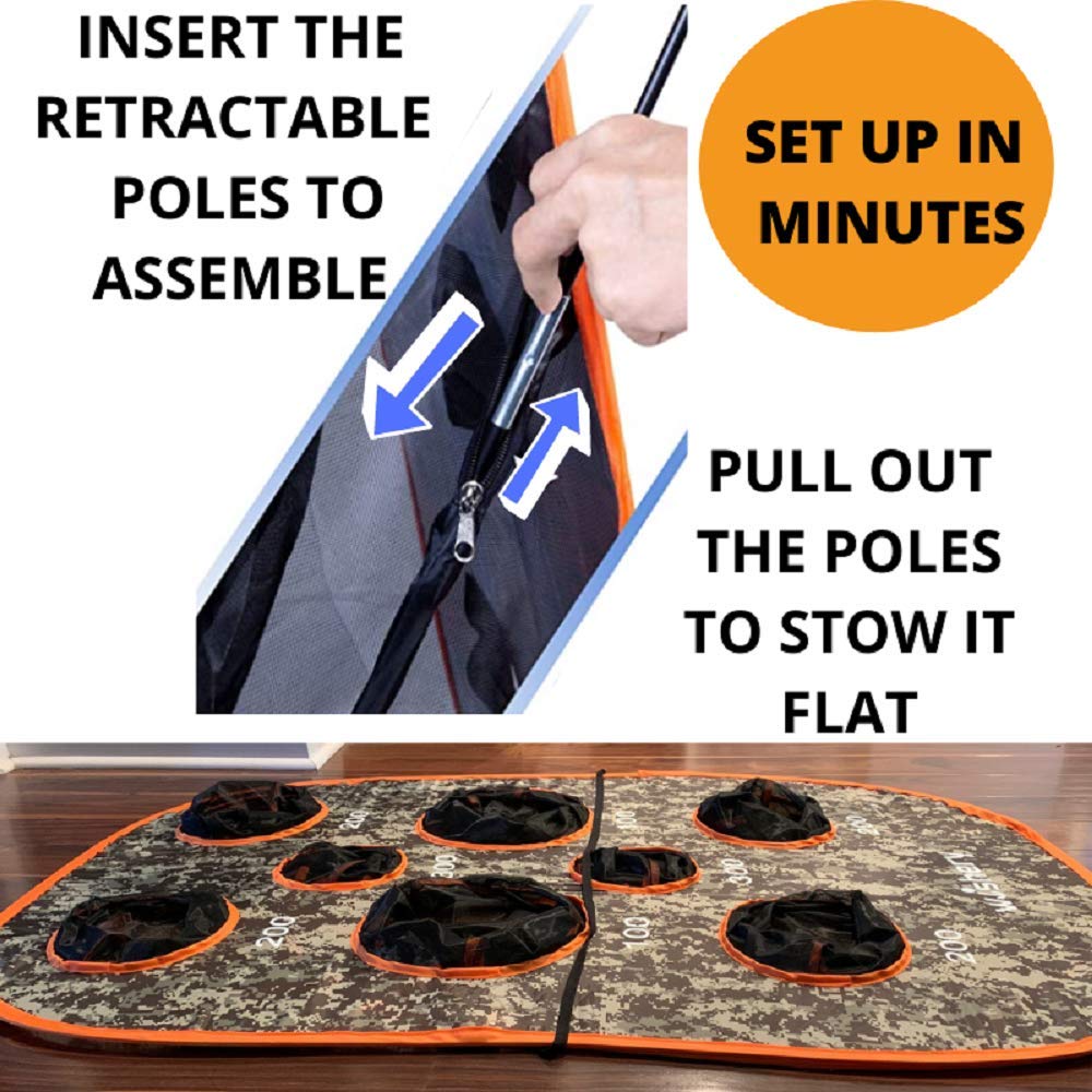 wishery Kids Large Target. Shooting Practice Toy with Storage Net for Boys. Perfect for Indoor & Outdoor Nerf Party, Nerf War or Birthday Gift