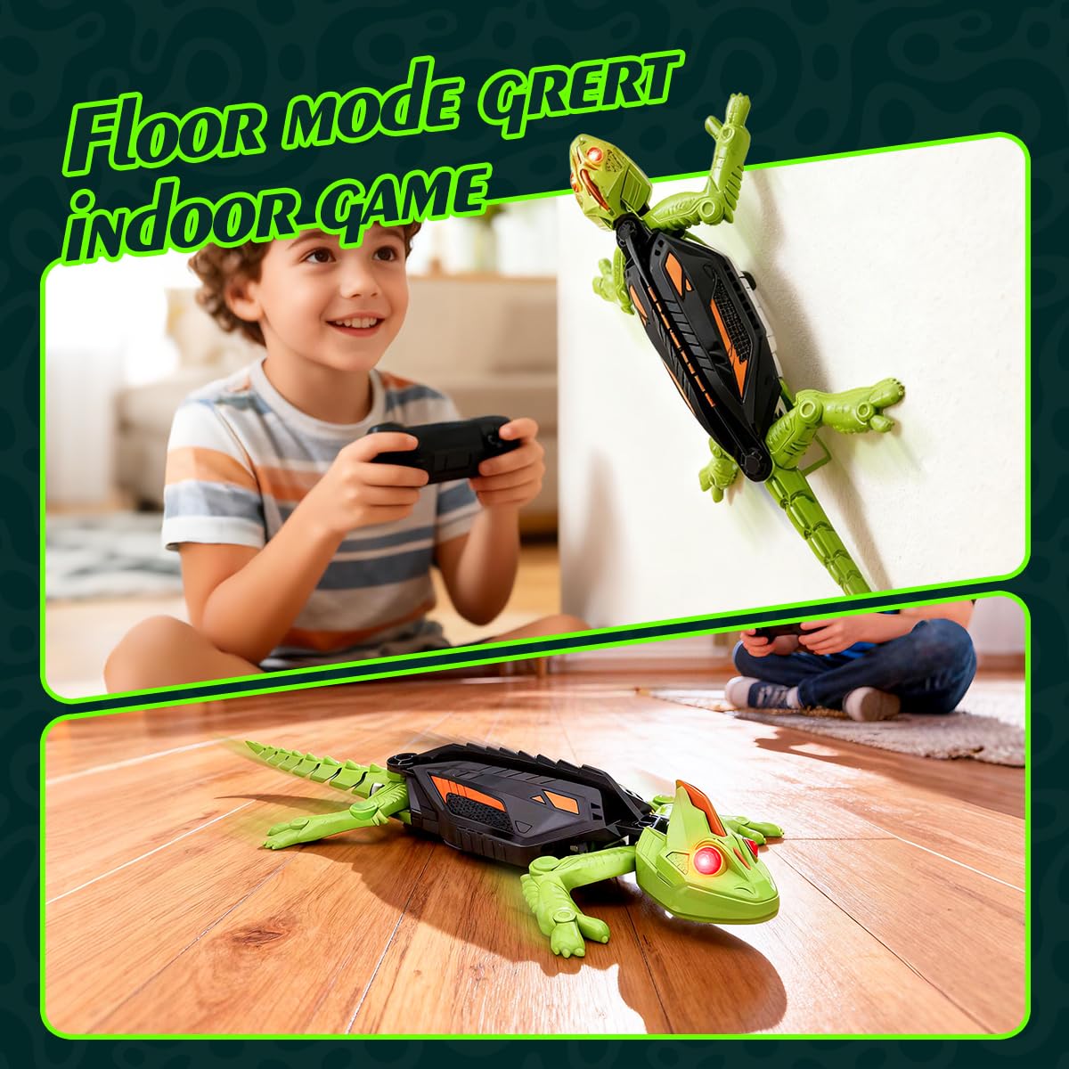 Wall Climbing RC Toy for Kids Boys Girls Indoor - Remote Control Gecko Crawler Robotic Car, Rechargeable Electric Chameleon Robots, Fun Gifts, Interactive Birthday Toys for 3 4 5 6 7 8 Year Old