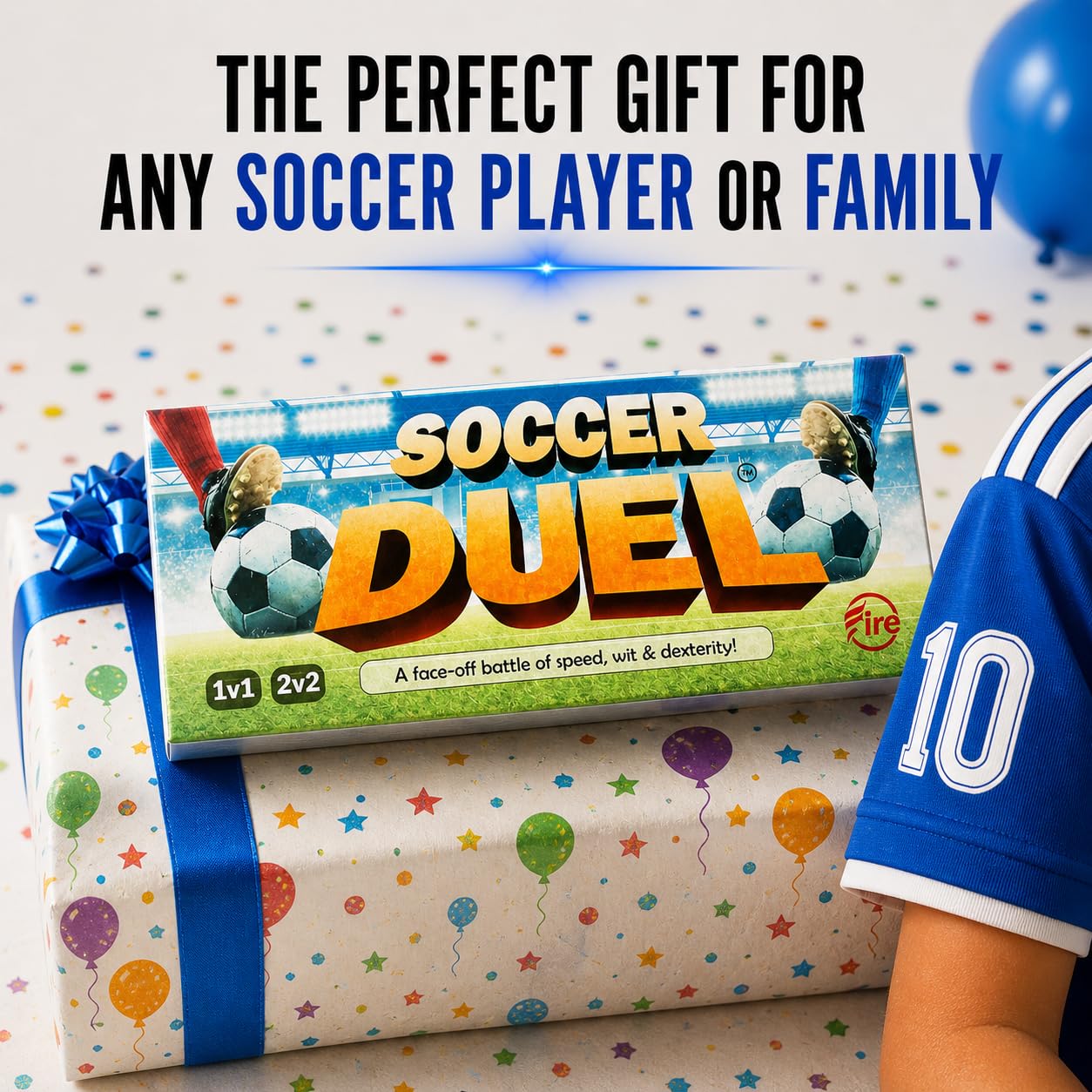 Soccer Duel Tile Game – Fast-Paced Real-Time 1v1 Soccer Strategy Game | Head-to-Head Family Game for Kids, Teens & Adults | Screen-Free Travel Game