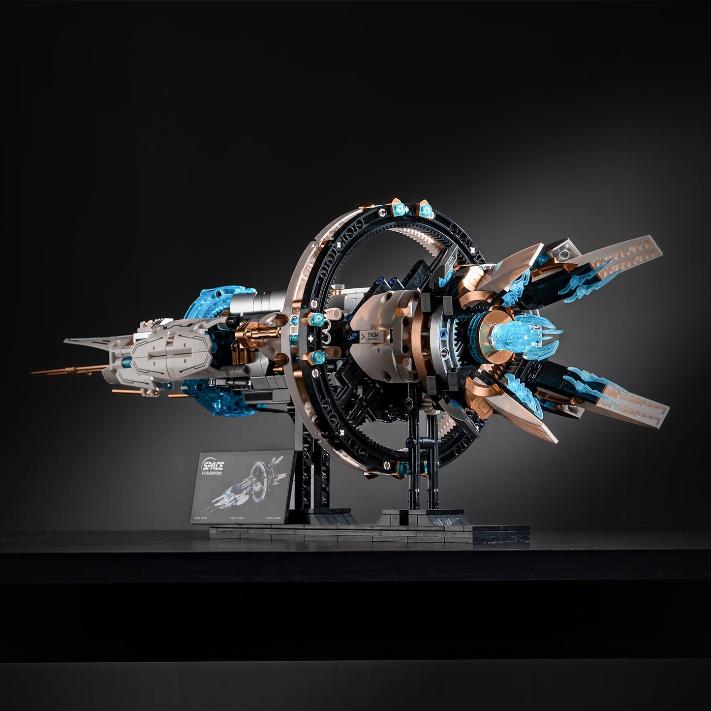 UNCLE BRICK Space Spaceship Building Blocks Set,with Lights and Power Motor,Interstellar Space Station,Space Exploration Toy,Creative Gift Idea for Adults and Space Fans,for Boys and Gril Age 8-12
