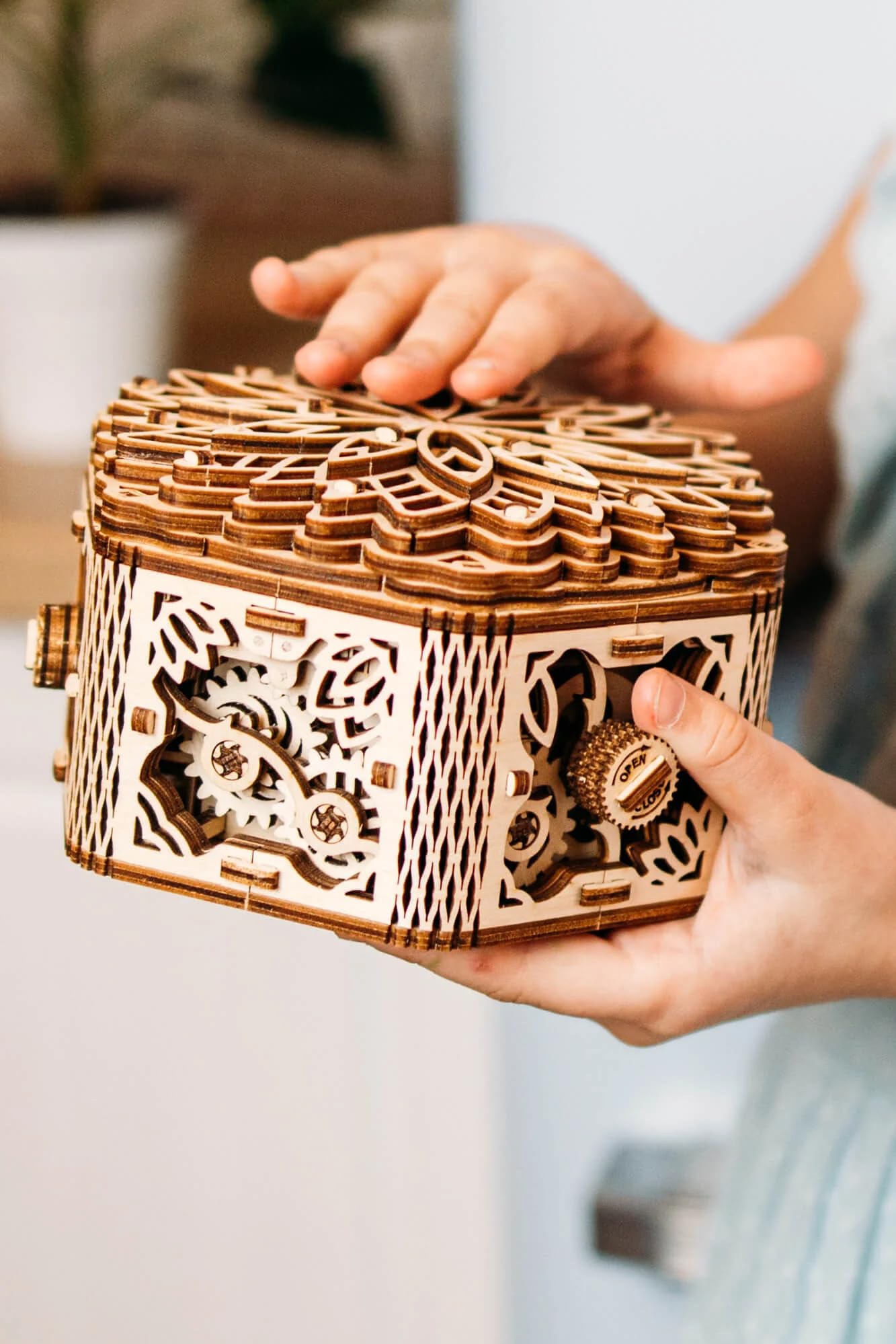 Wood Trick Mystery Flower Für Elise Wooden Music Box Kit - Keepsake & Jewelry Box - 3D Wooden Puzzle for Adults to Build - DIY