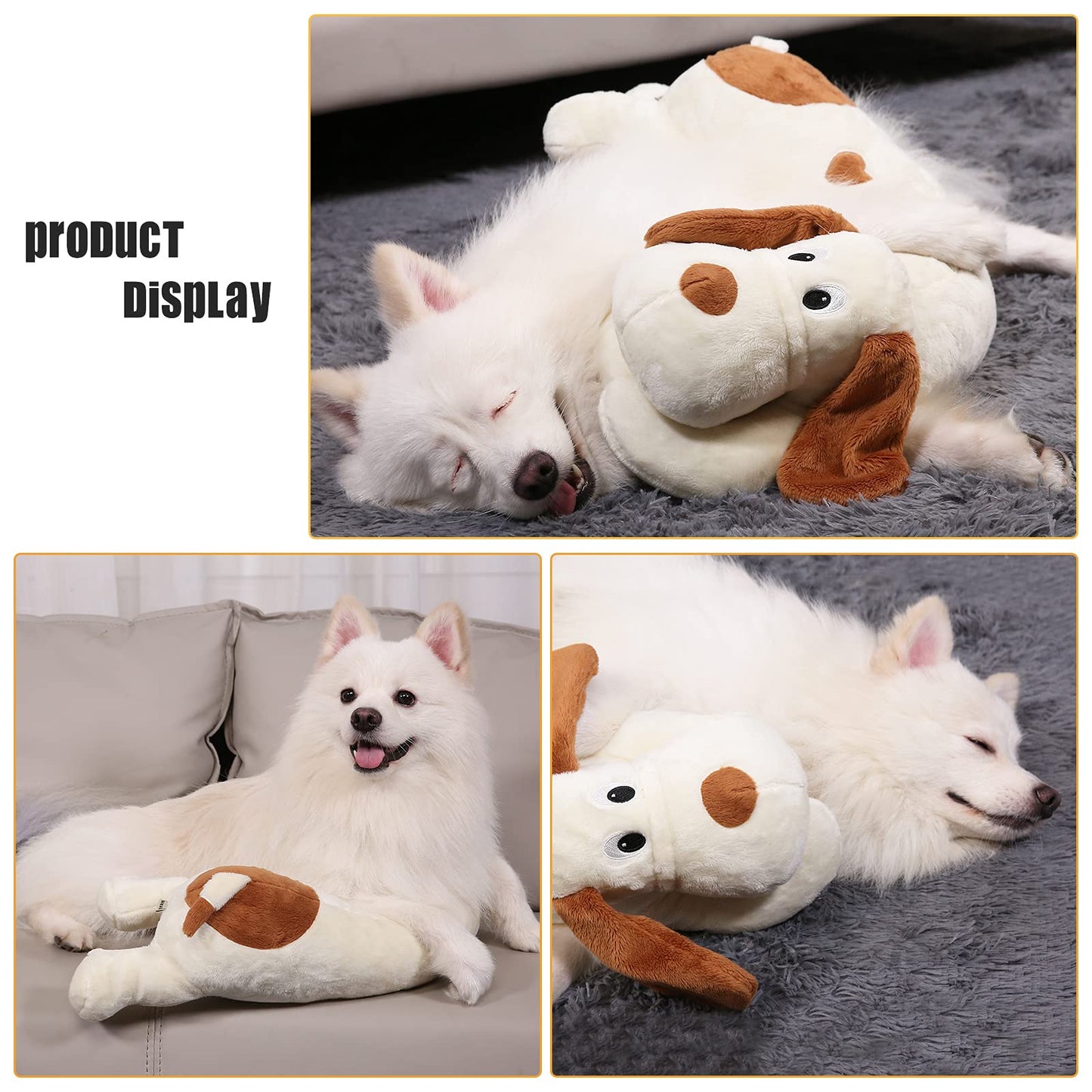 WEOK Heartbeat Dog Toy for Puppy- Helps for Dog Anxiety Relief and Calming Aid, Stuffed Animal Anxiety Calming Behavioral Aid Puppy Heartbeat Toy Sleep aid for Dogs Cats Pets