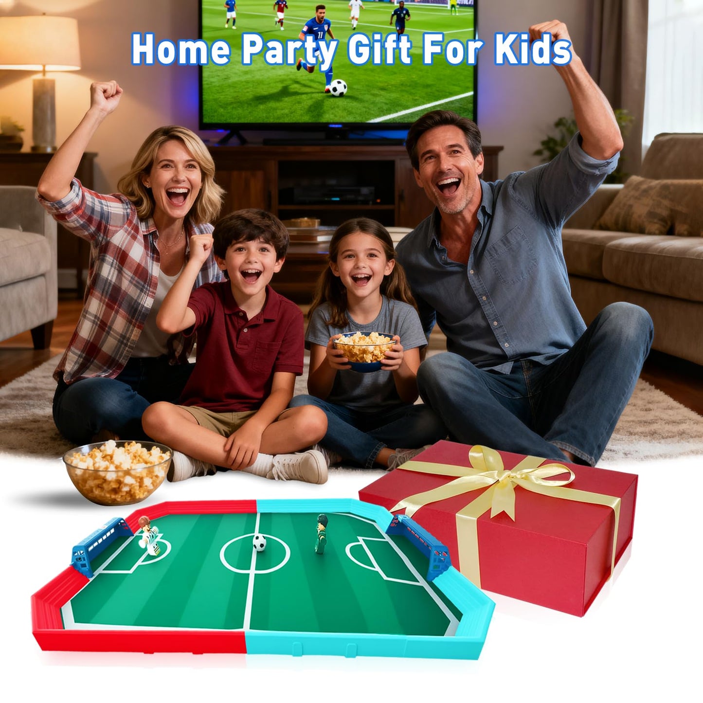 Foosball Table Soccer Board Game for Kids，Finger Foosball Pinball Interactive Toys,Interactive Board Games Gift for 3 4 5 6 7 8-12 Year Old Kids Boys Girls